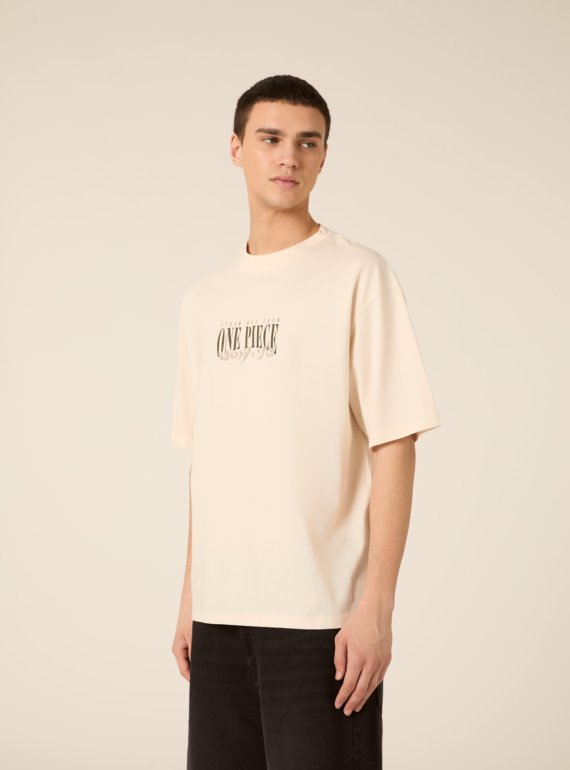 T-shirt one piece  boxy fit, CR3 CREAM LIGHT