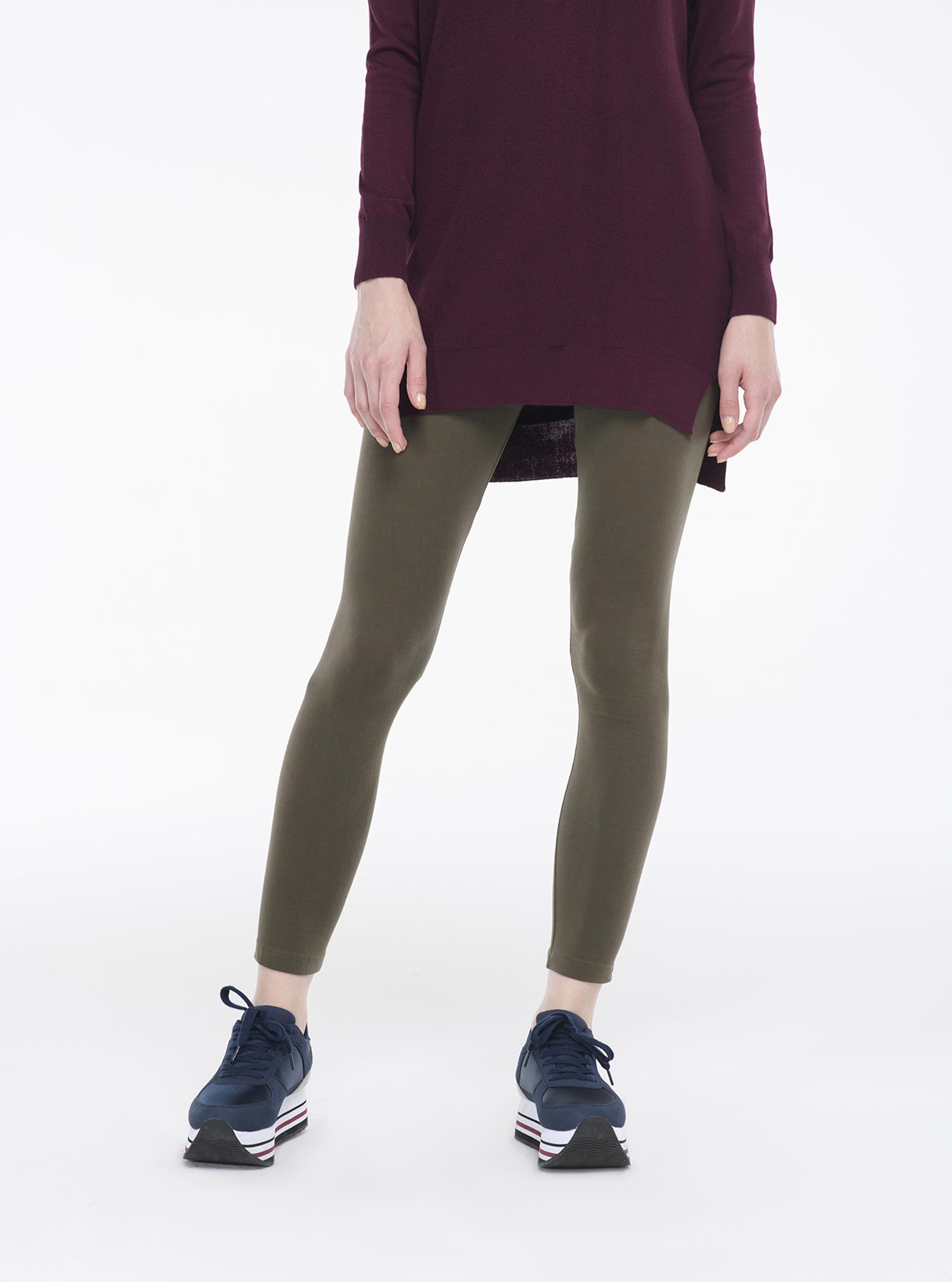 Leggings elasticizzati, KAKI