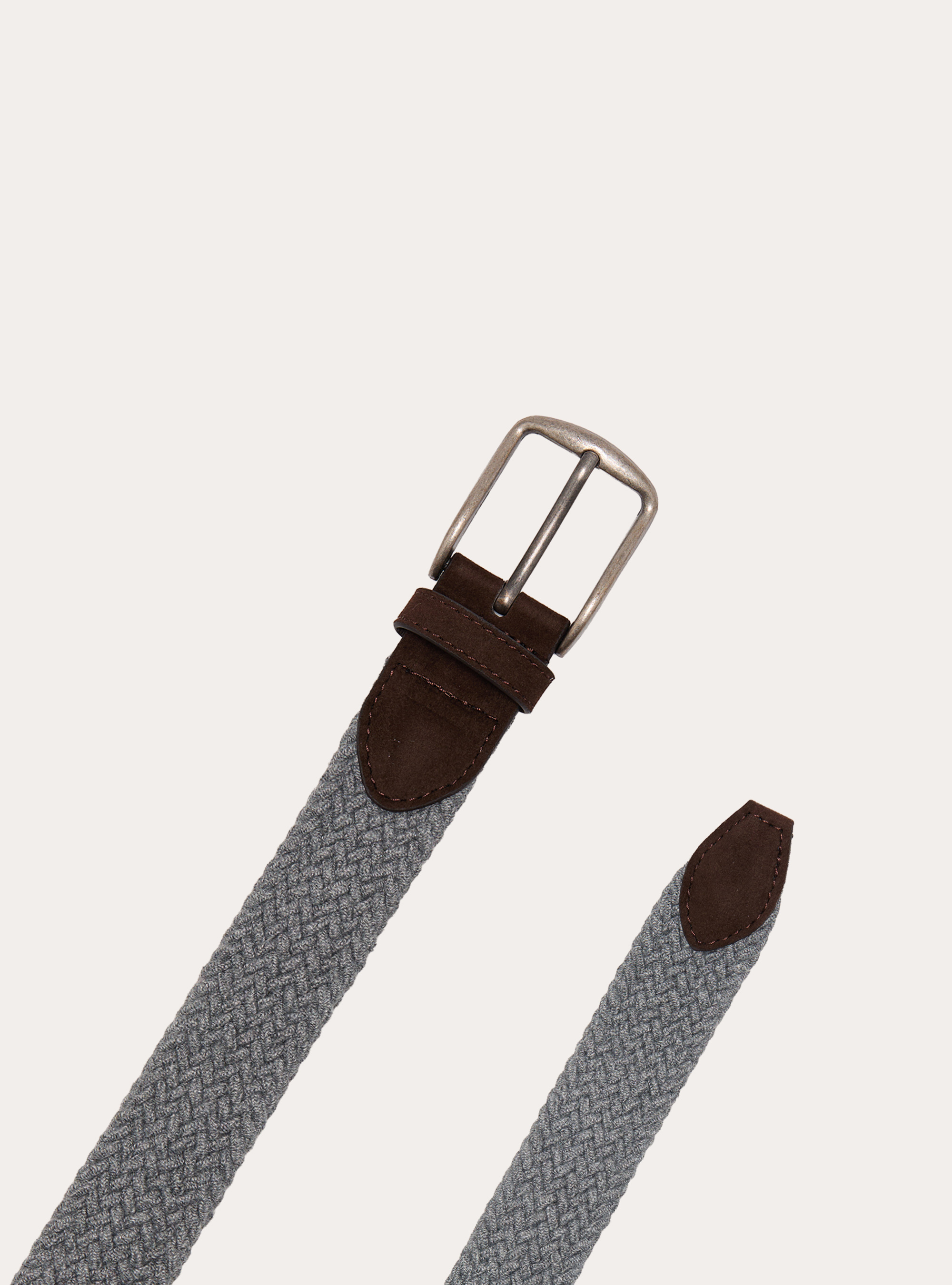 Cintura intrecciata elastica, MGY2 GREY MEL MEDIUM