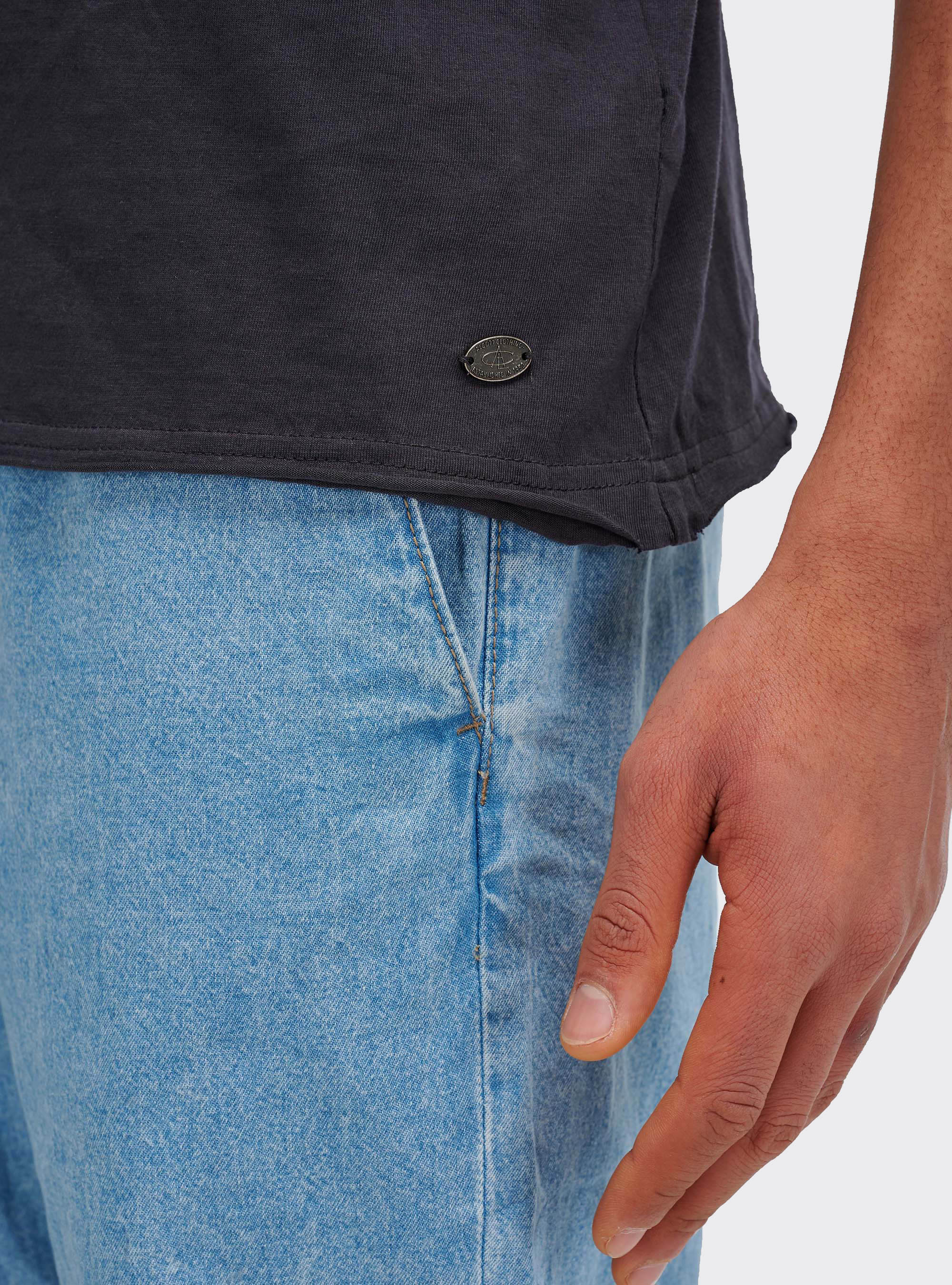 COLOR BLOCK T-SHIRT, BLACK