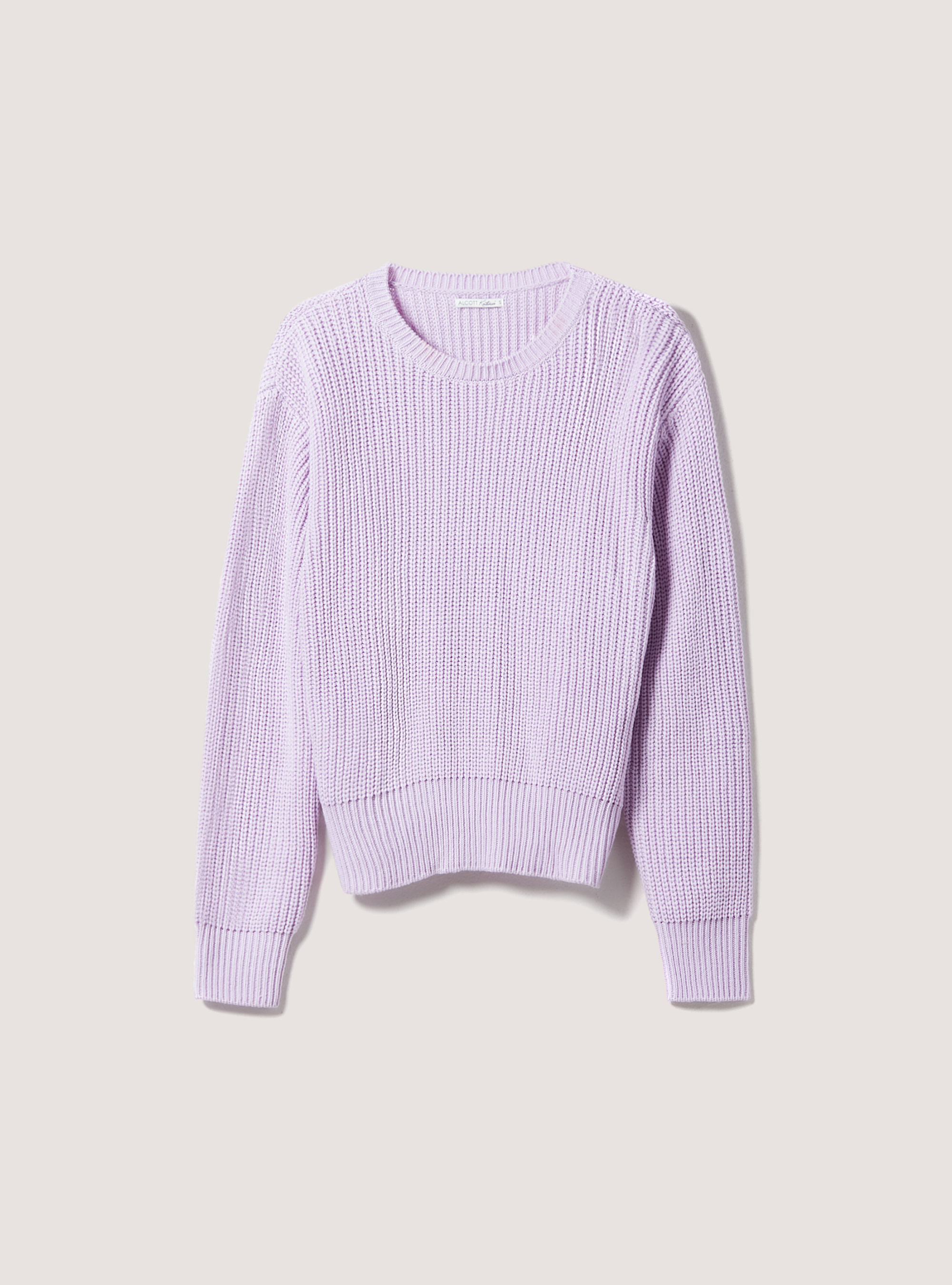 Pull cotelé confortable, C3303 LILLAC