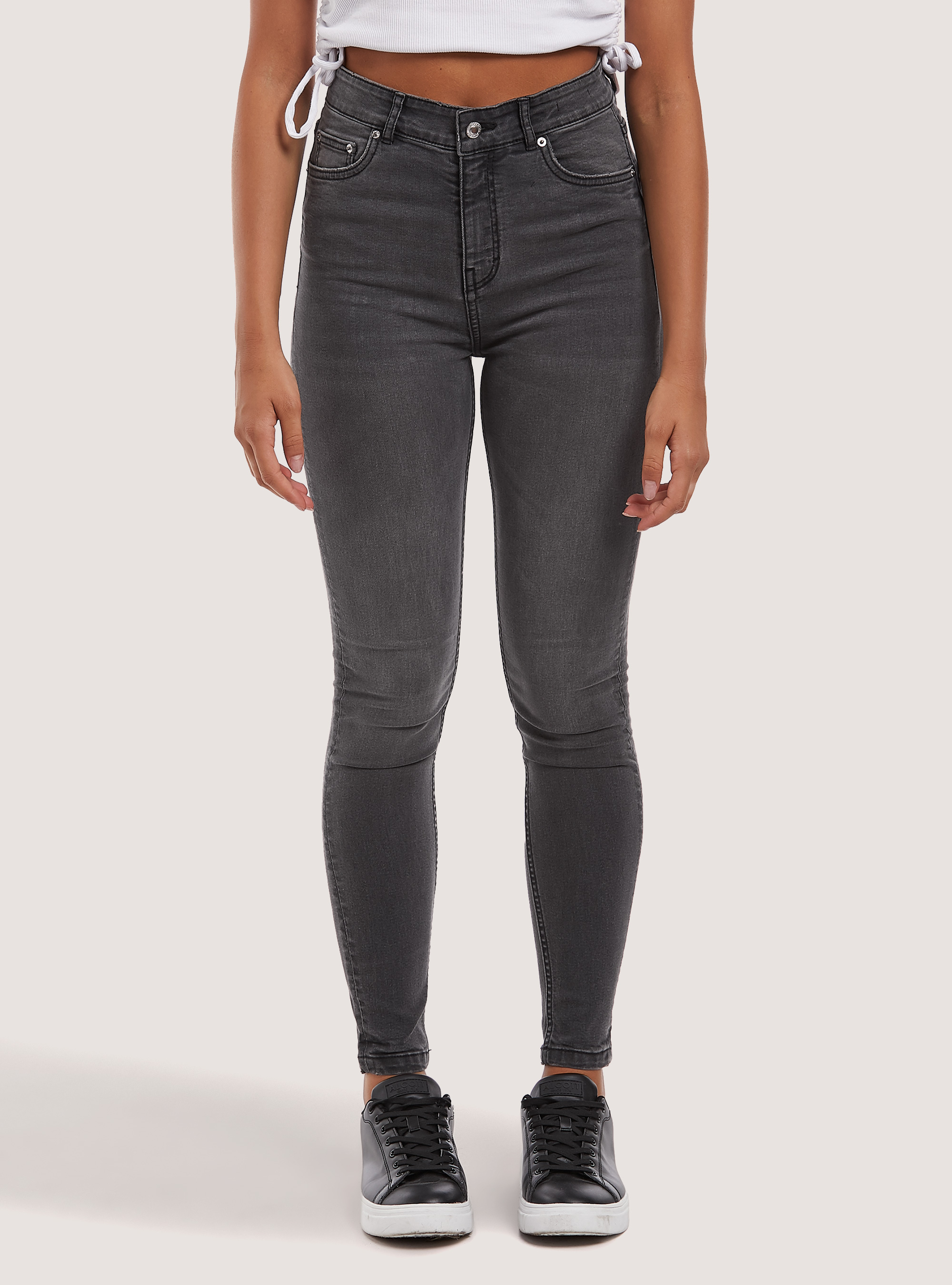 Skinny super high waist jeans, D00G GREY