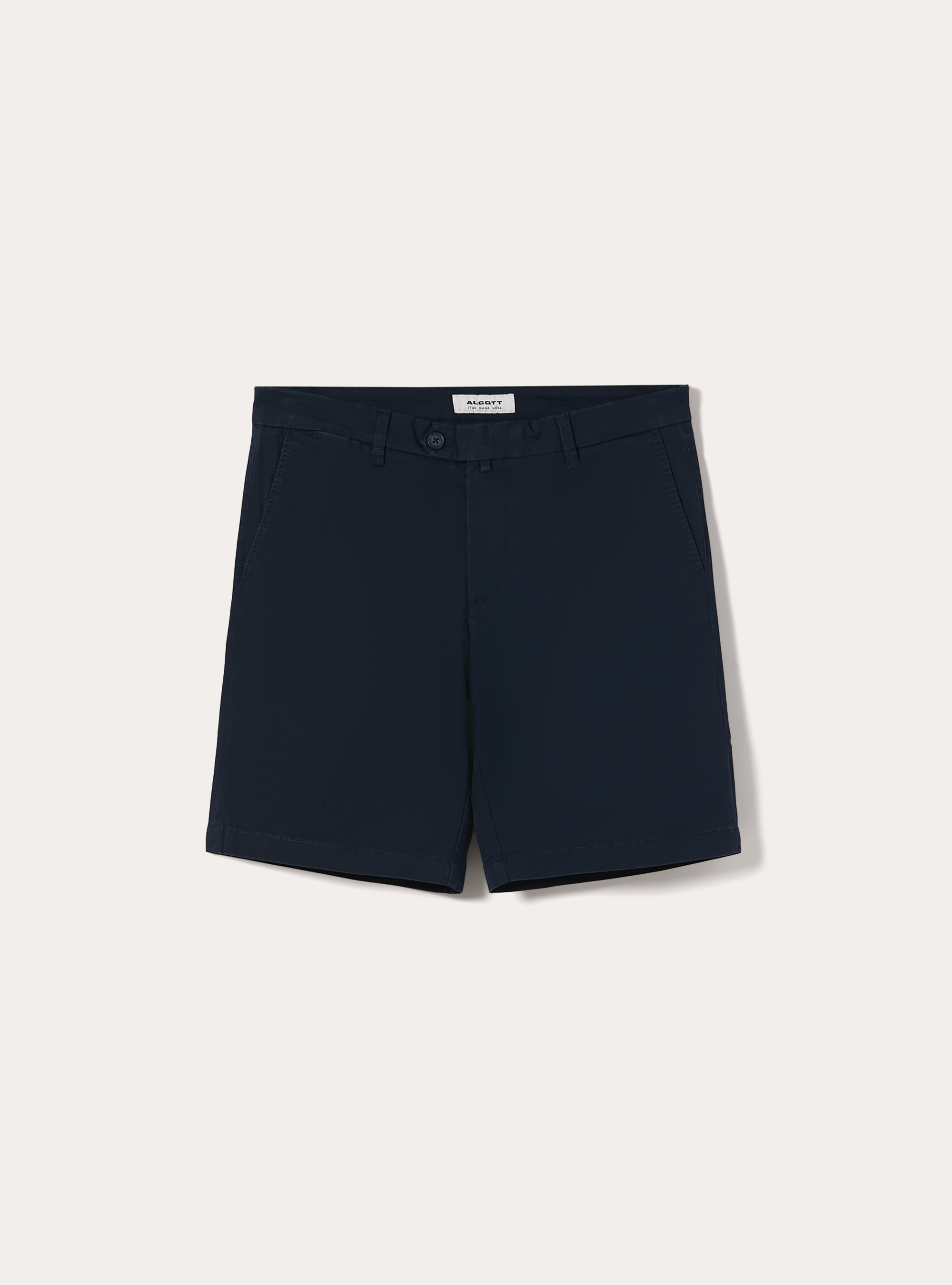 Bermuda in twill elasticizzato basico, BL1 BLUE DARK