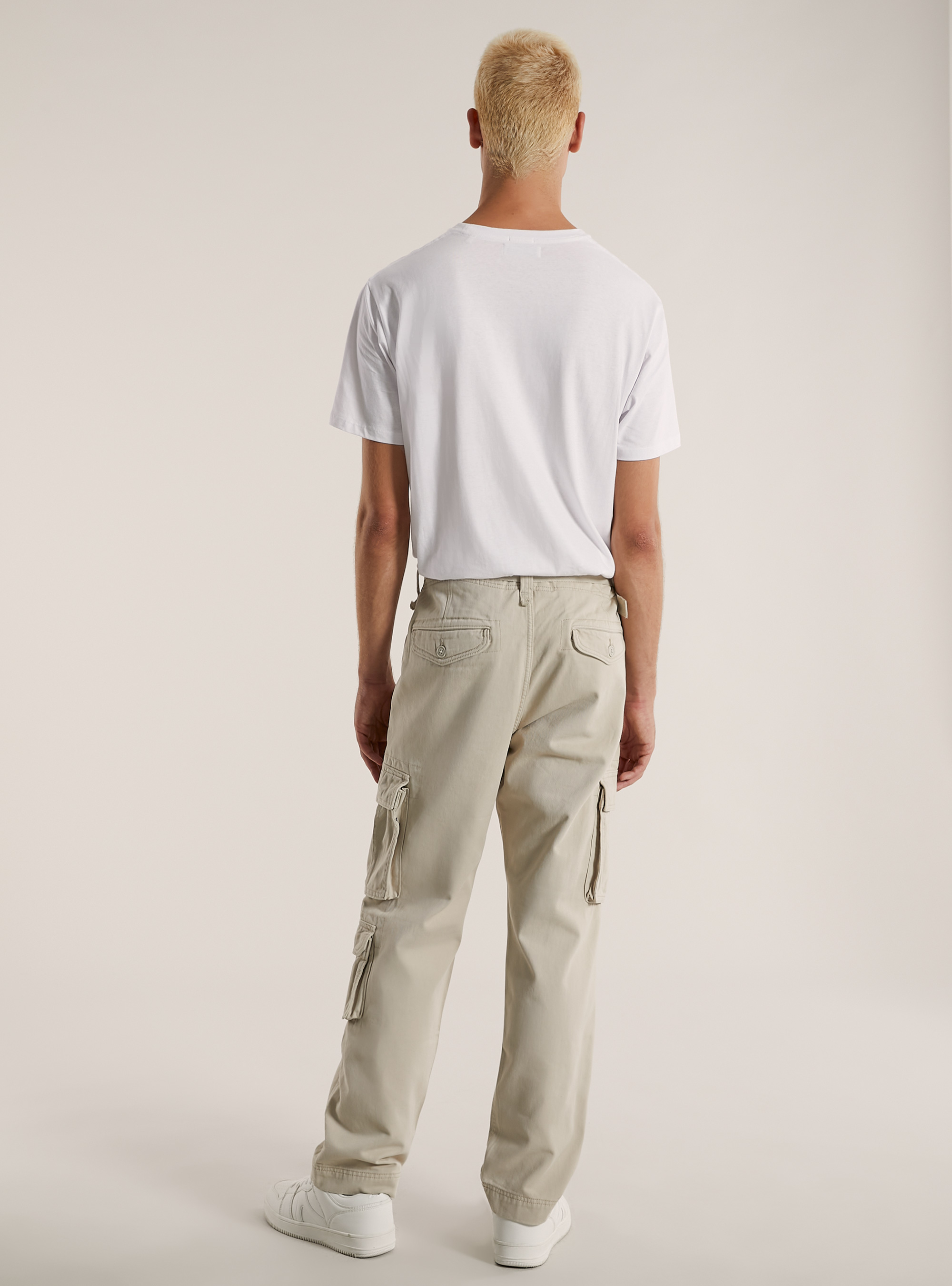 Cargo trousers with belt, BG2 BEIGE MEDIUM