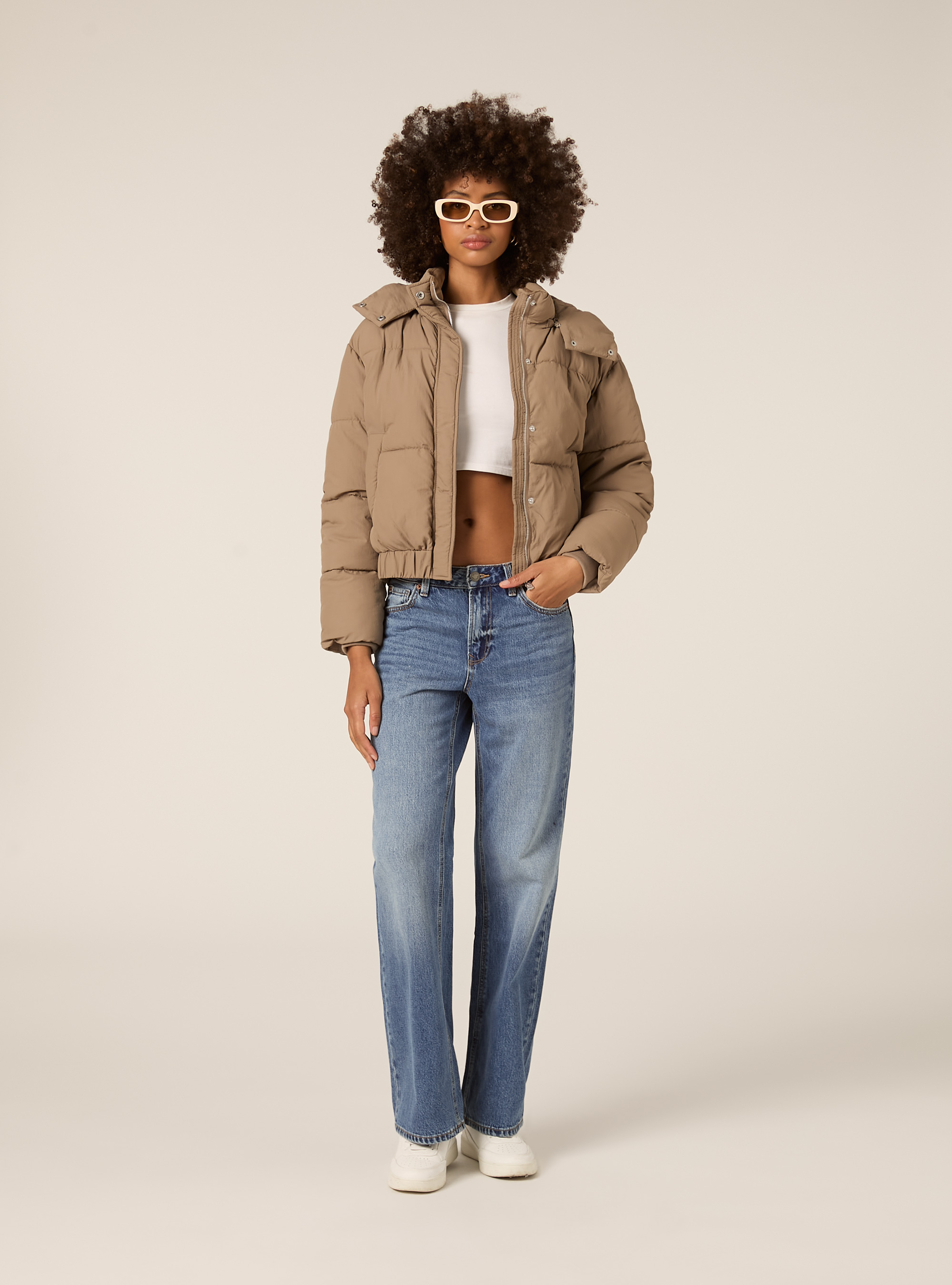 Veste matelassée à capuche, BG2 BEIGE MEDIUM