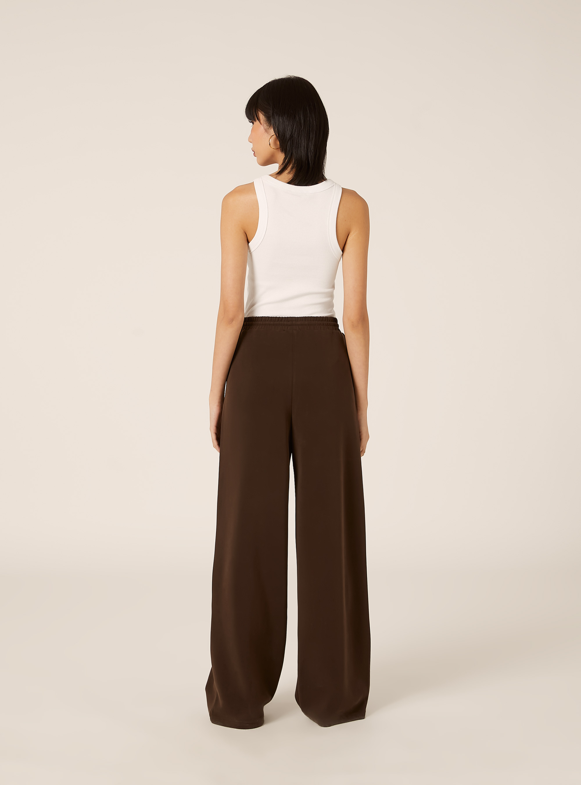 Jogginghose mit weitem Bein und weichem Griff, BR1 BROWN DARK