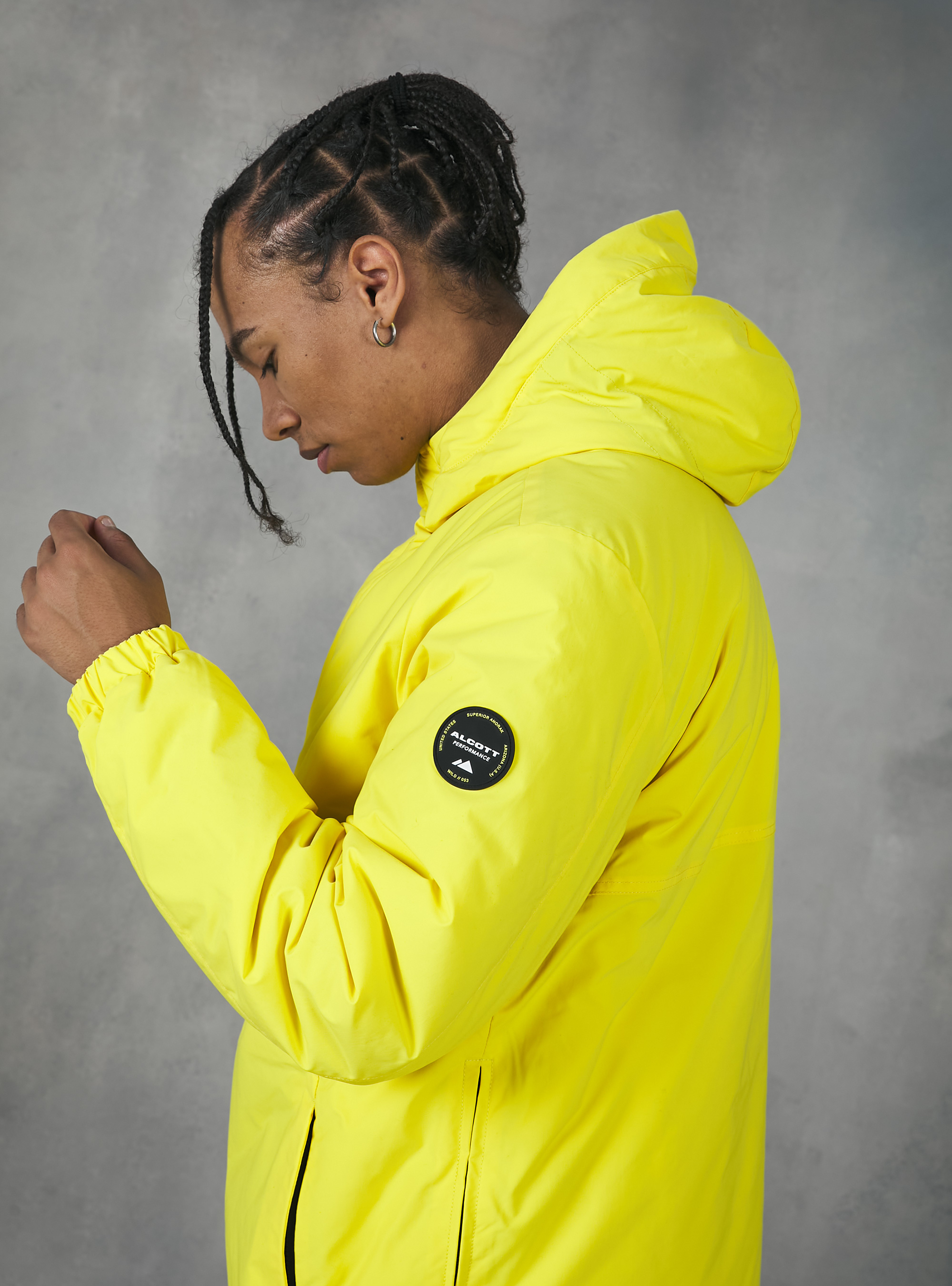 Anorak jacket with recycled padding, YE2 YELLOW MEDIUM
