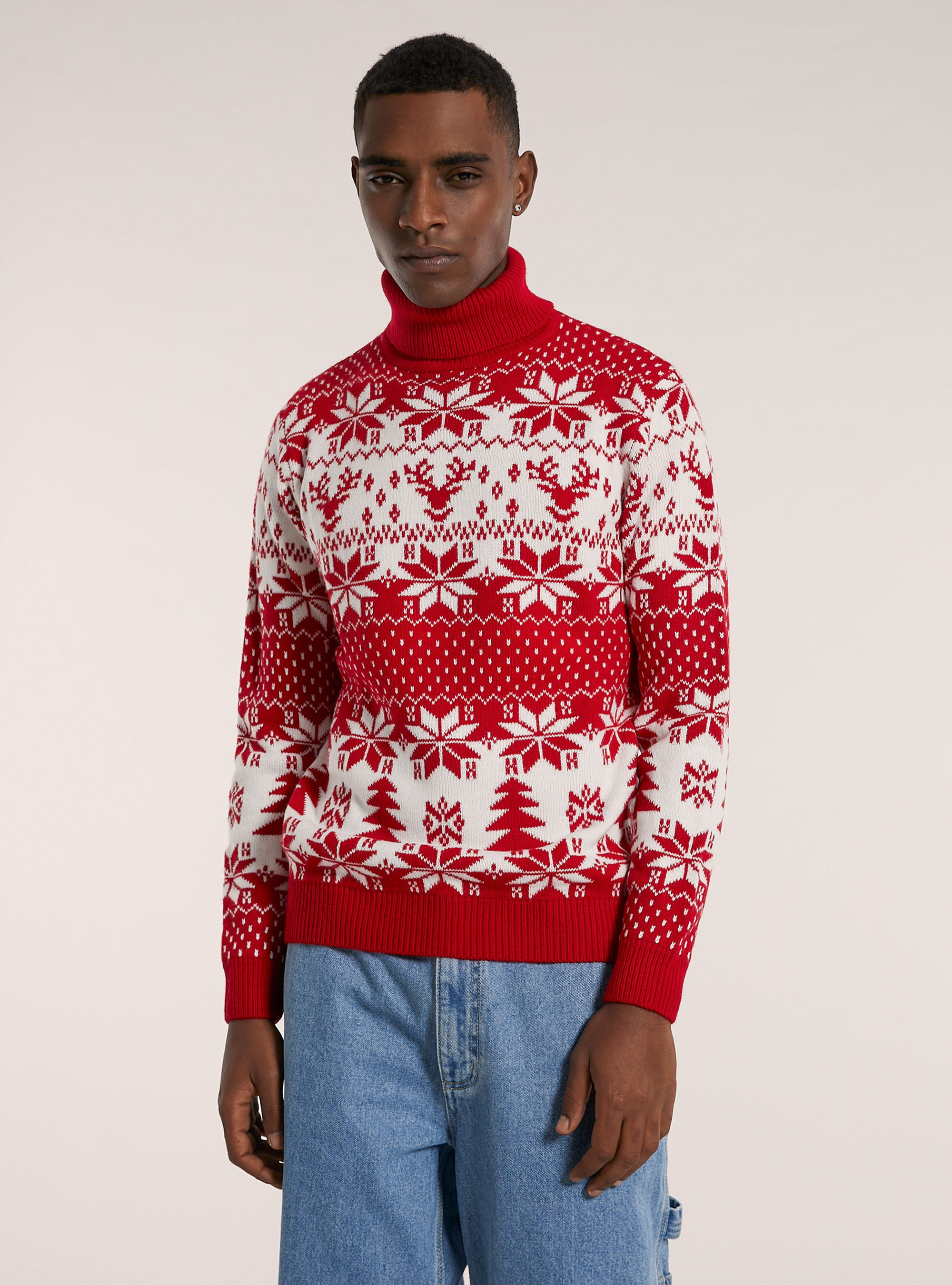 Pullover a collo alto Christmas Collection, RD2 RED MEDIUM