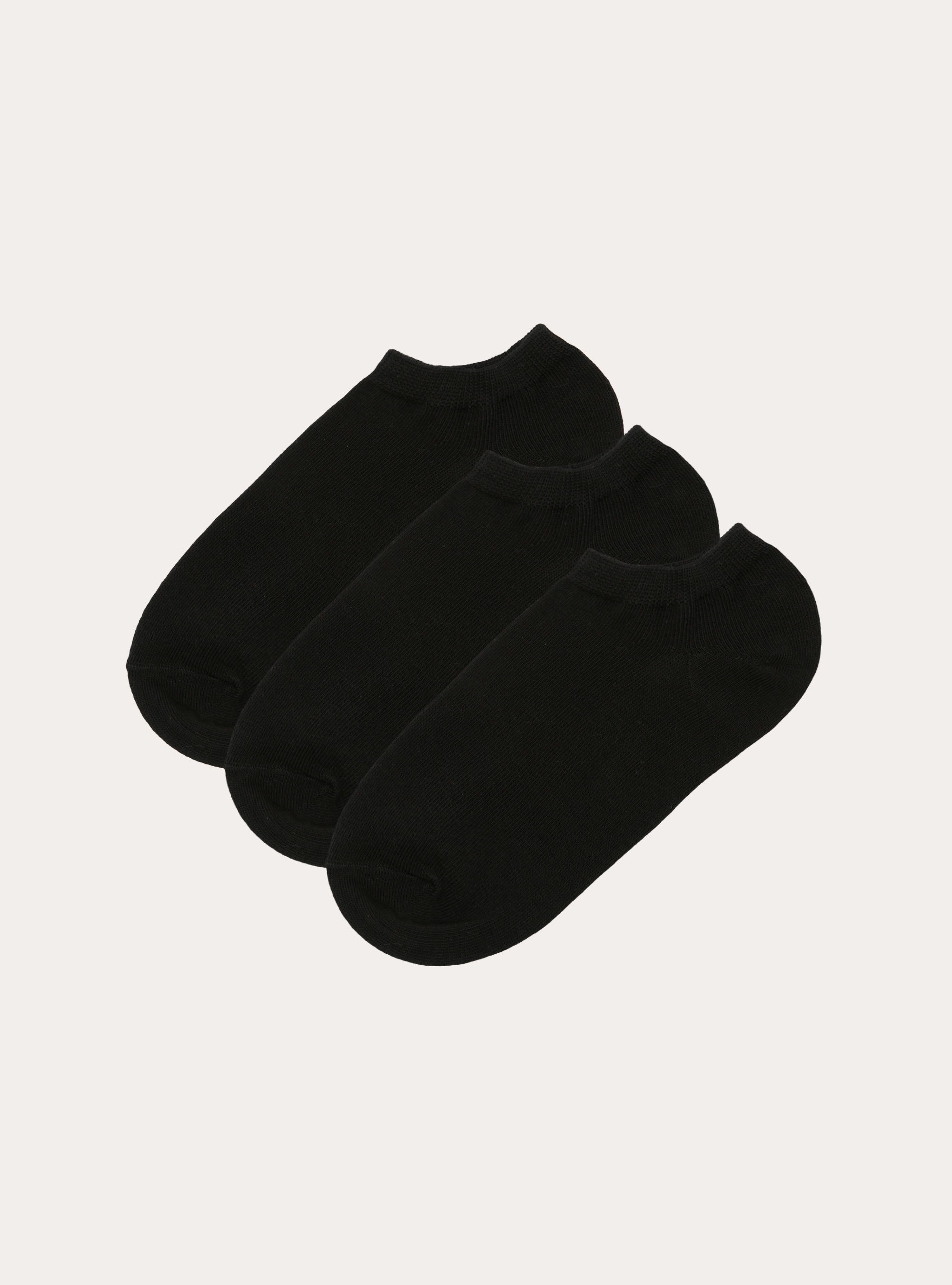 Set 3  paia calzini in cotone, BK1 BLACK