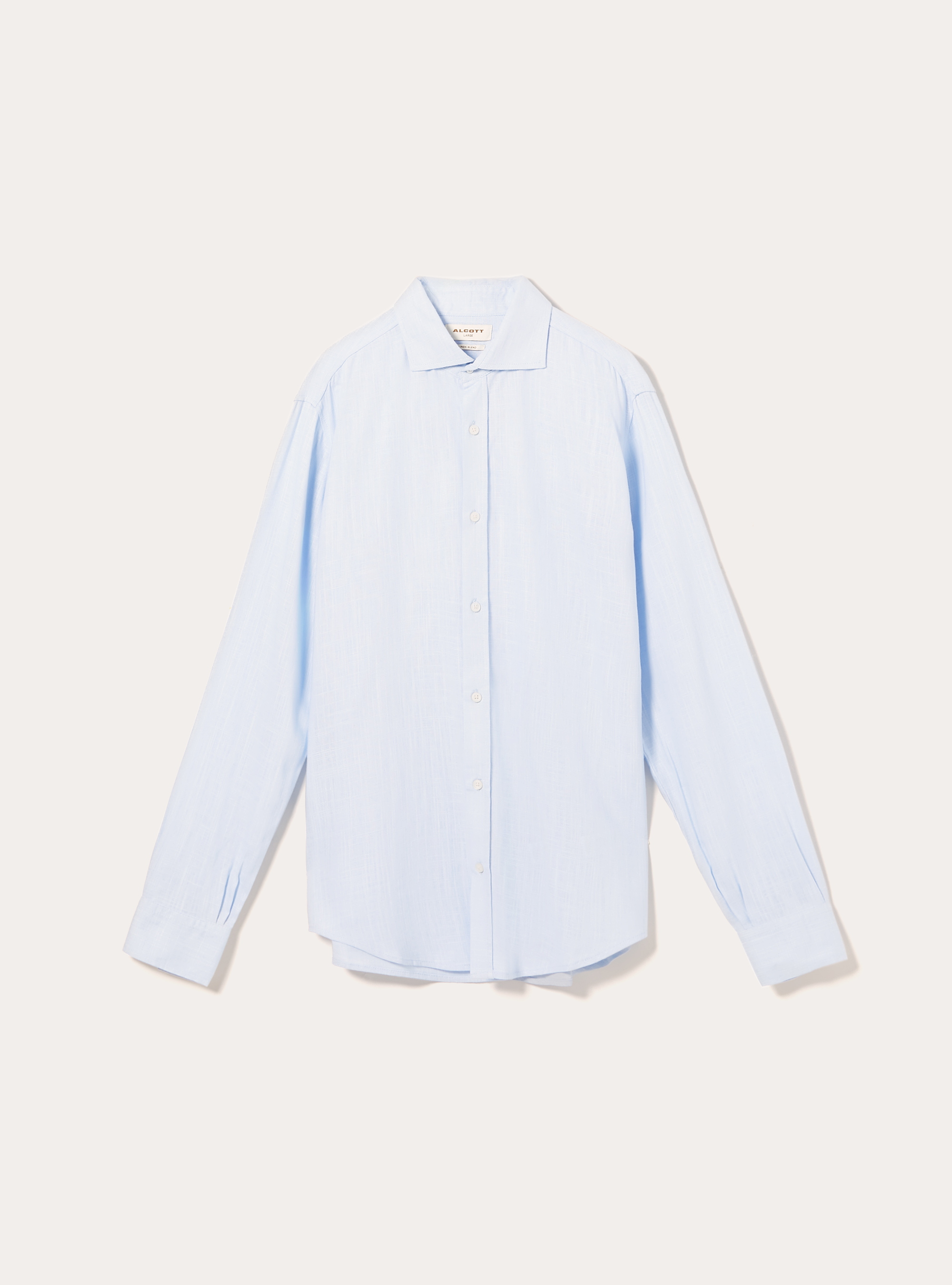 Linen blend shirt, AZ2 AZURE MEDIUM