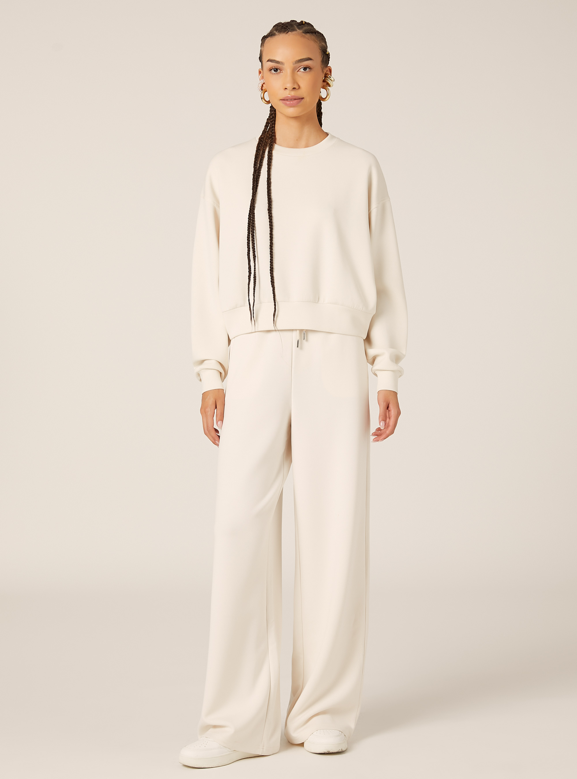 Soft touch sweatshirt, CR3 CREAM LIGHT