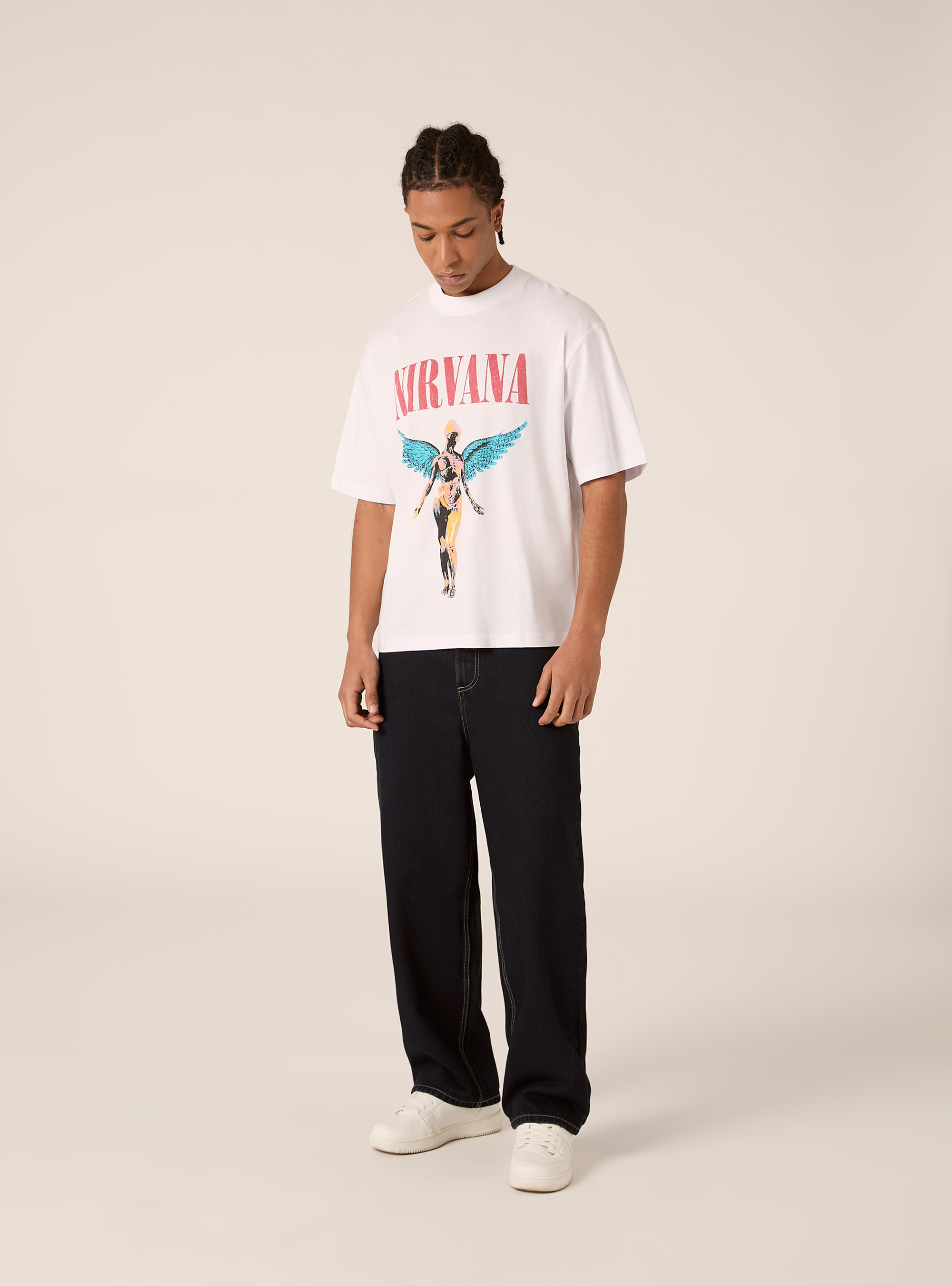 Nirvana boxy fit T-shirt / Alcott, WH3 WHITE