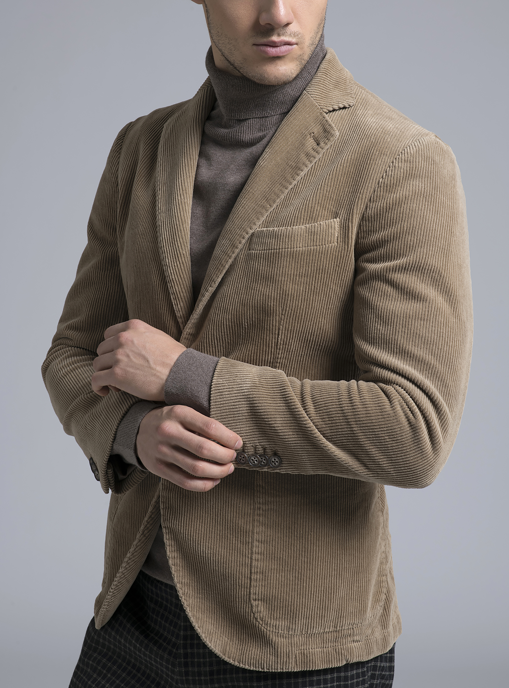 Giacca in velluto, C560 ECRU