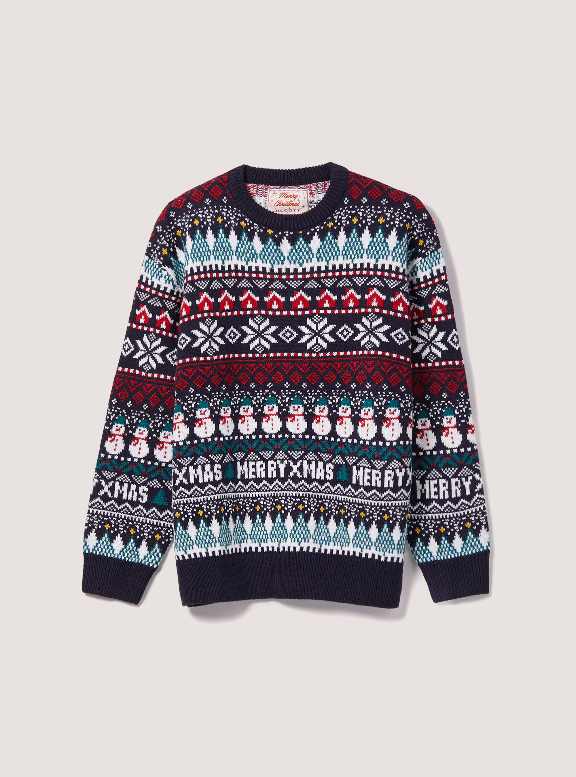 Christmas Family Collection pullover, NA1 NAVY DARK
