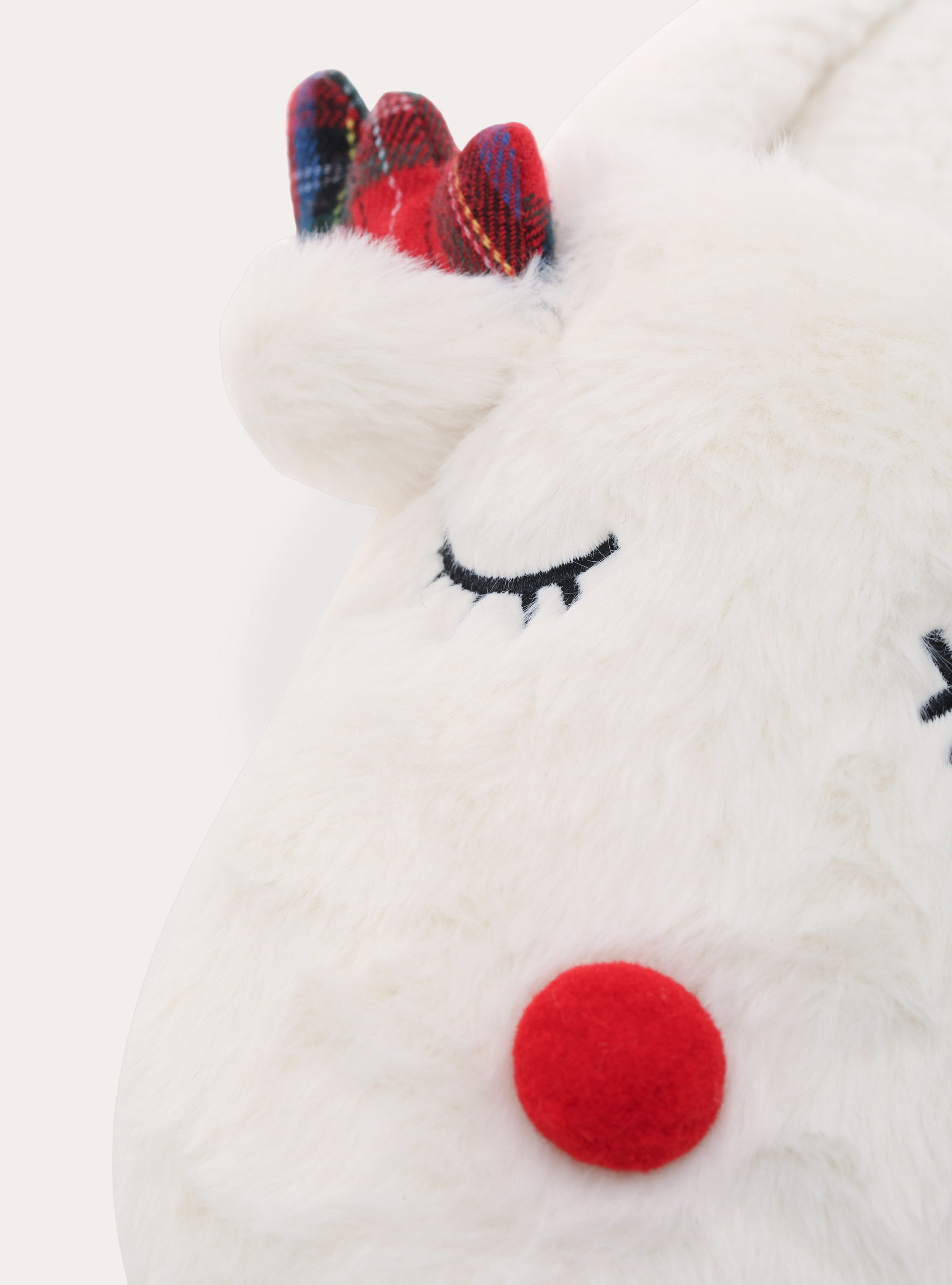 Pantuflas de reno de tacto suave, WH1 OFF WHITE