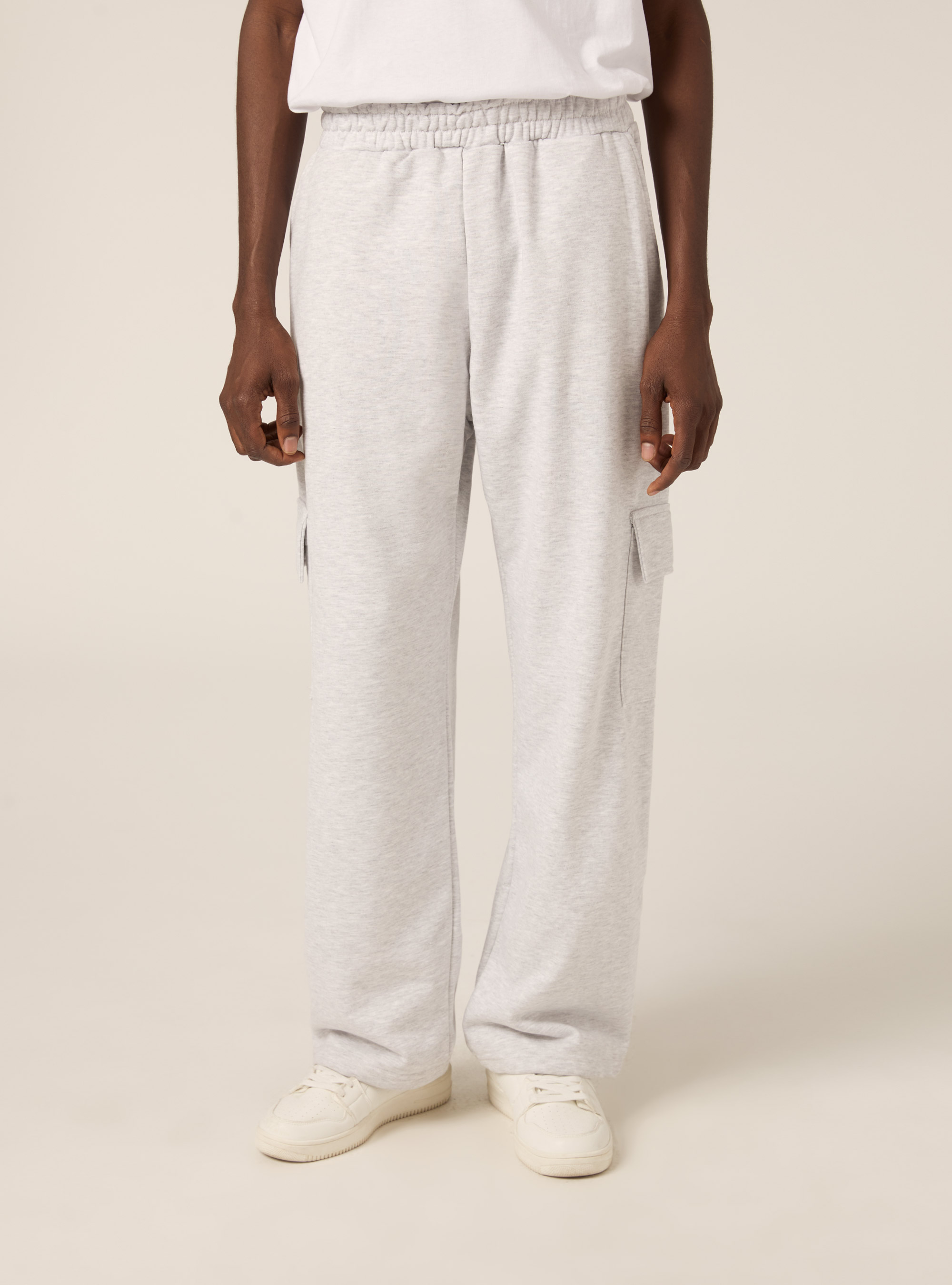 Loose-fit joggers with large pockets, MGY3 GREY MEL LIGHT