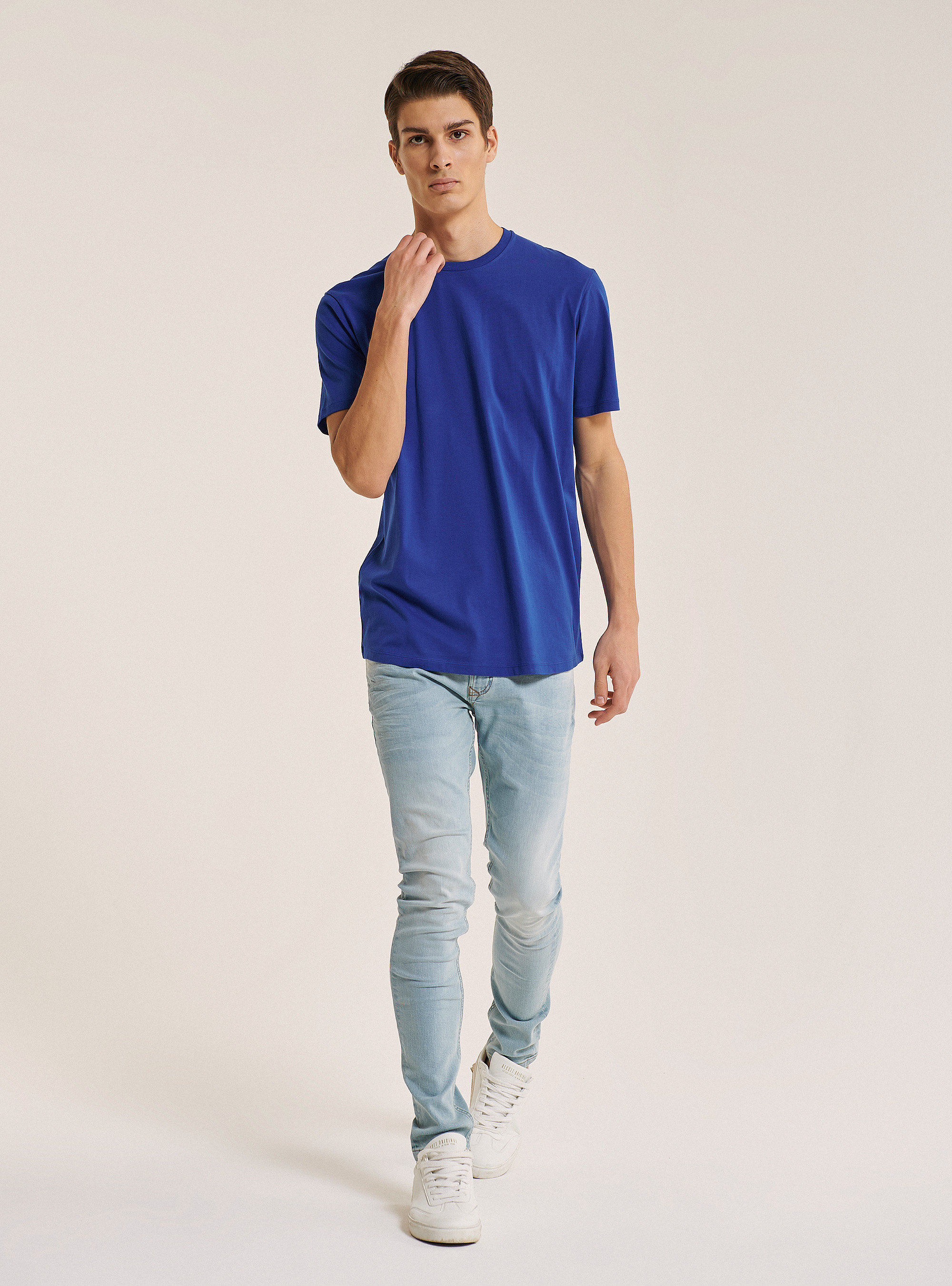 Cotton basic T-shirt, C2227 ROYALE