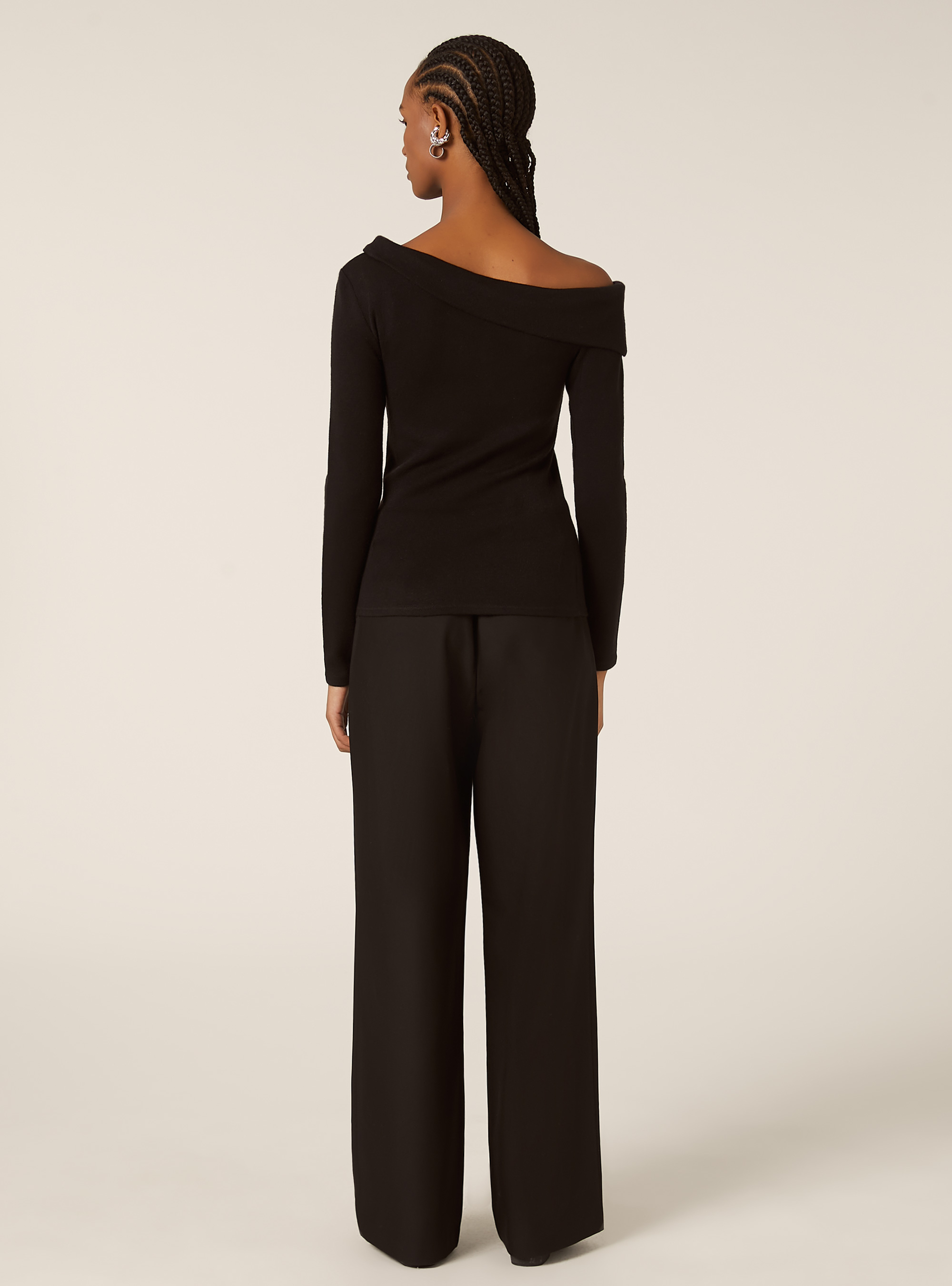 Maglia scollo bardot, BK1 BLACK