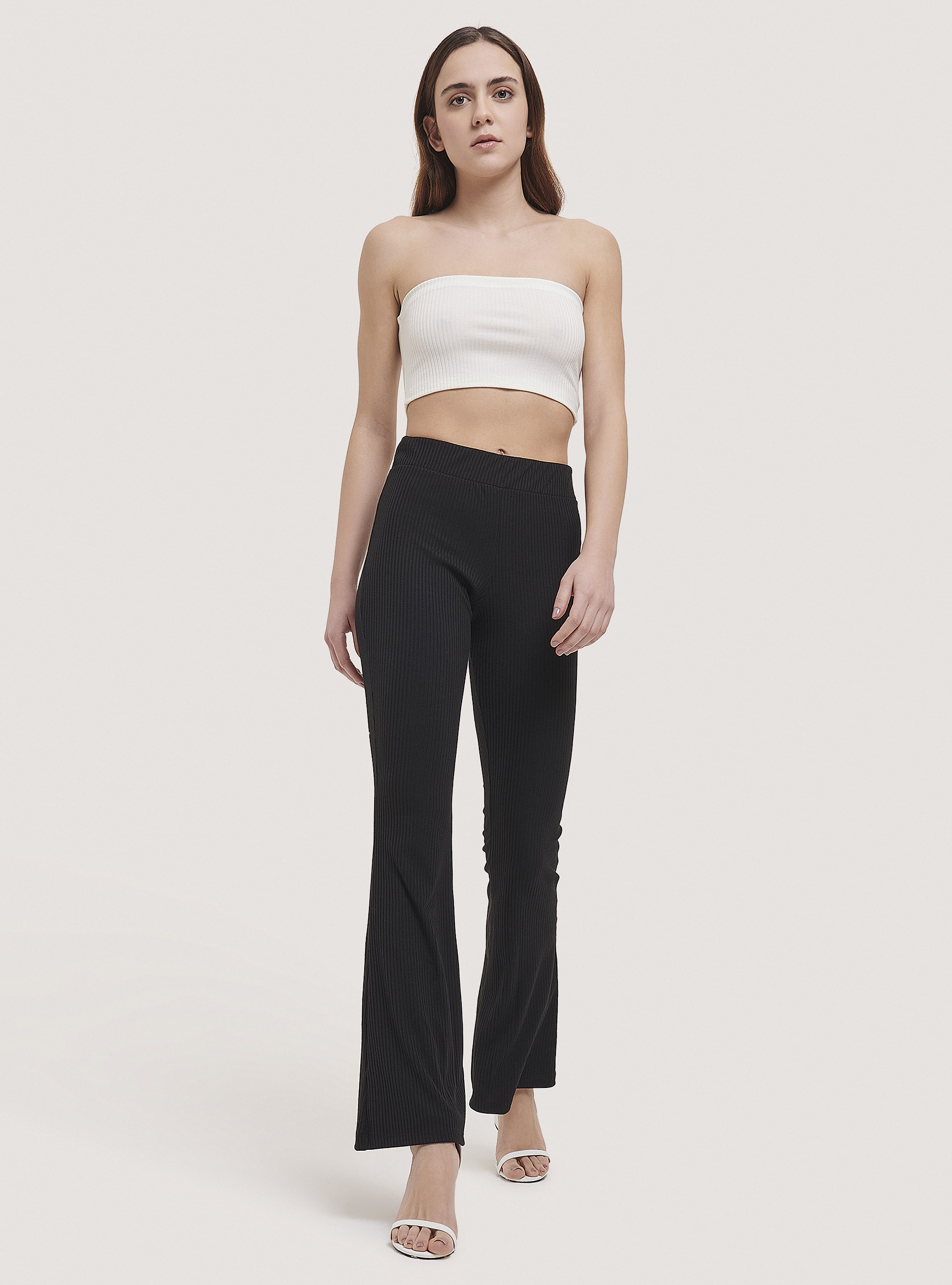 Leggings cotelés, C101 BLACK