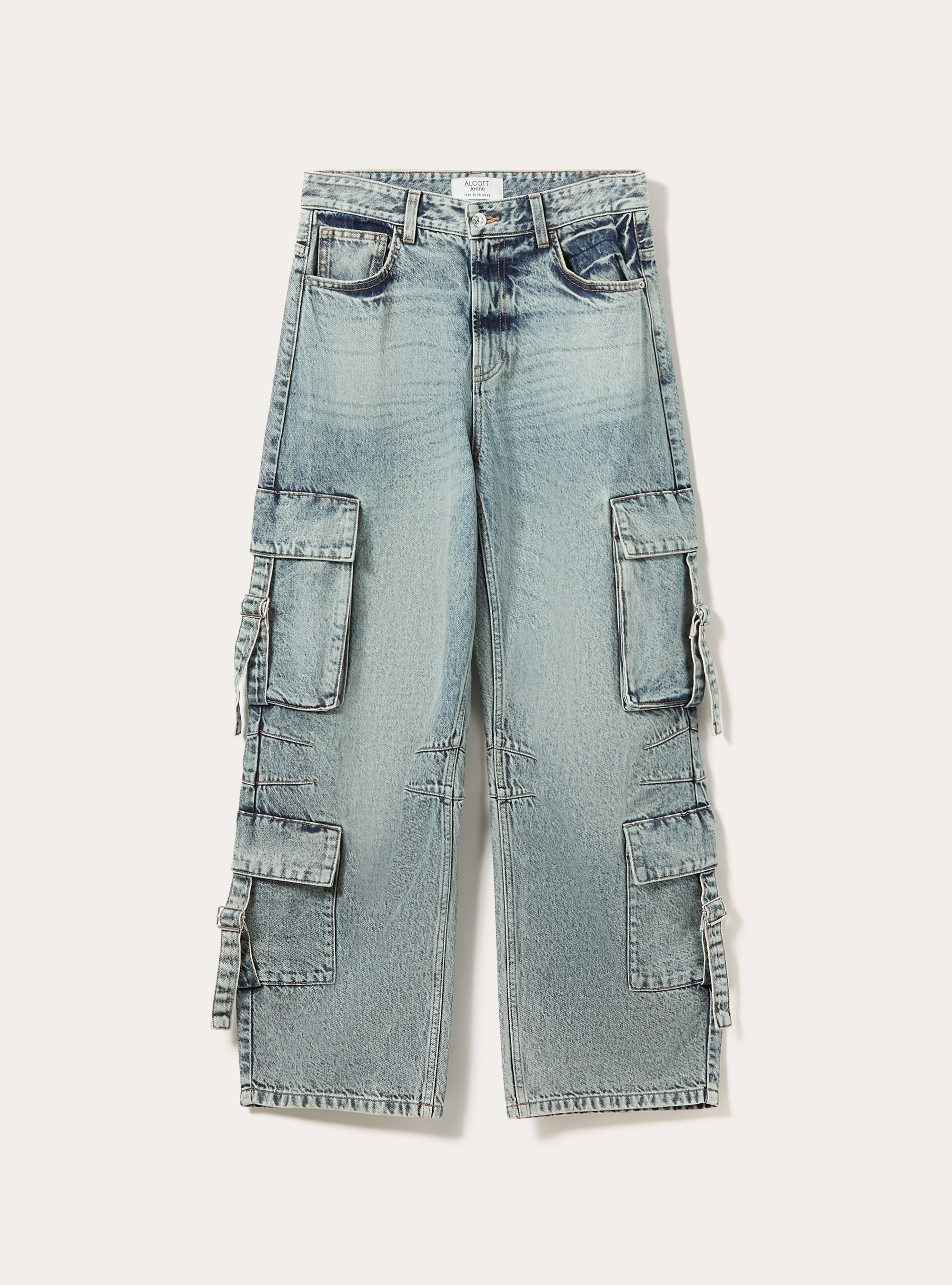 Jeans multicargo, D006 AZURE