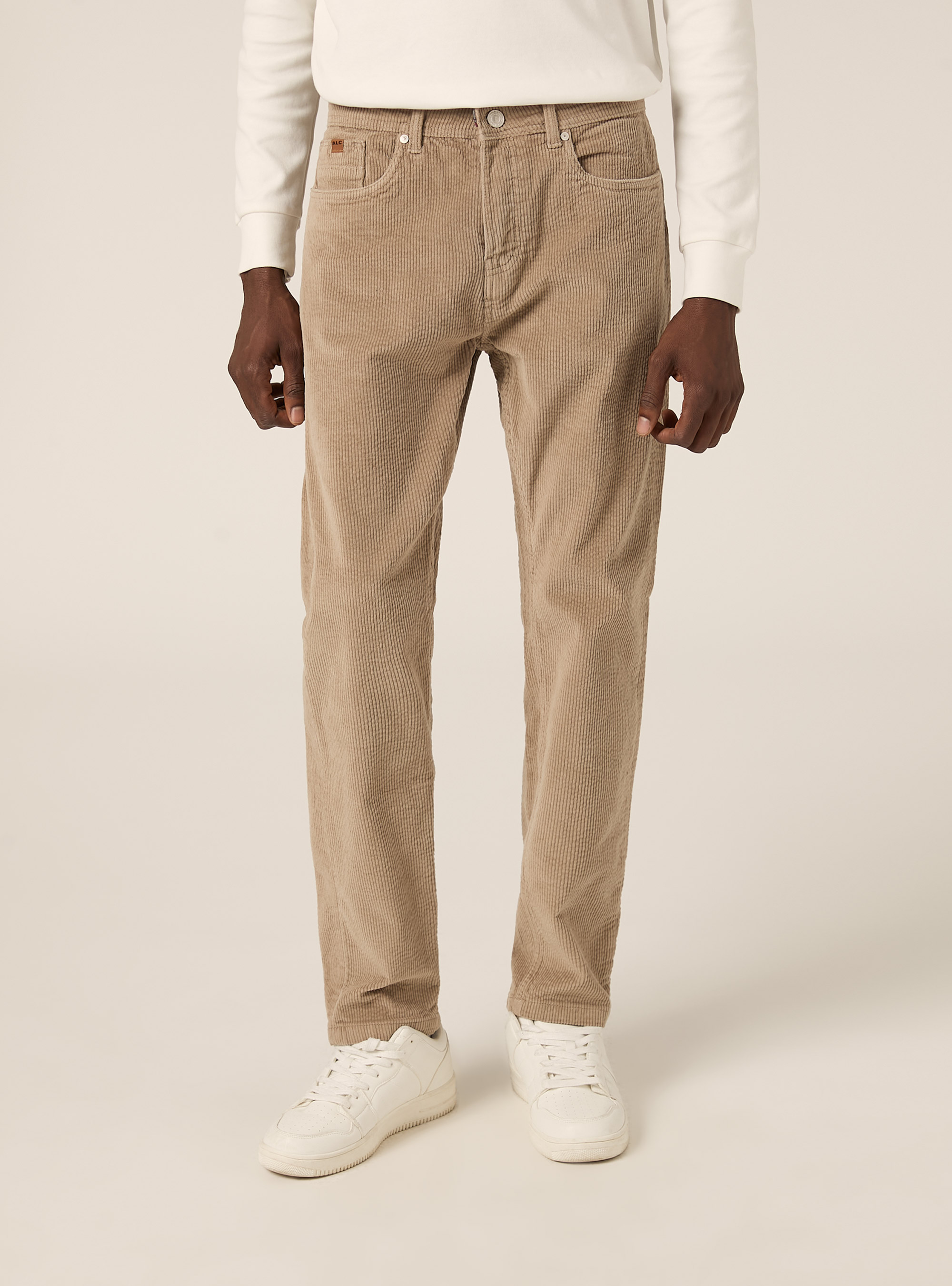 Pantalon skinny en velours cotelé, BG3 BEIGE LIGHT