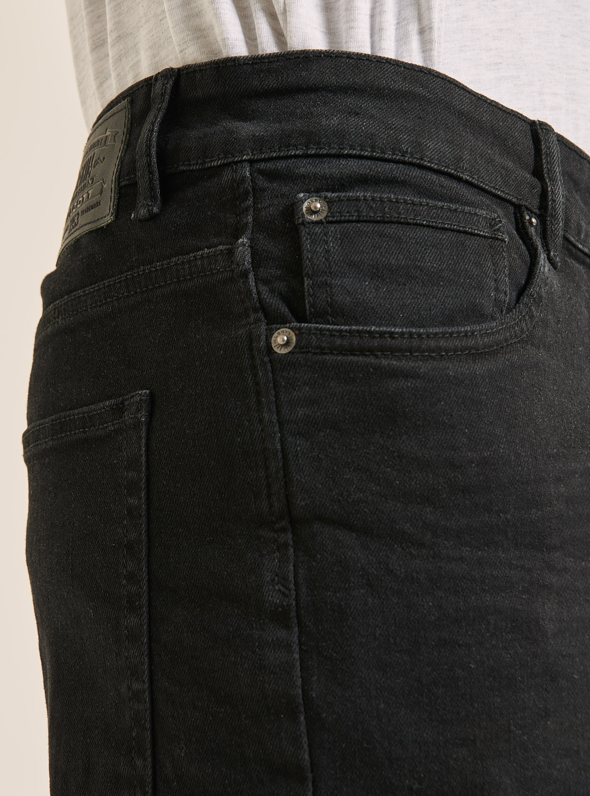 Denim comfort fit bermuda shorts, BLACK