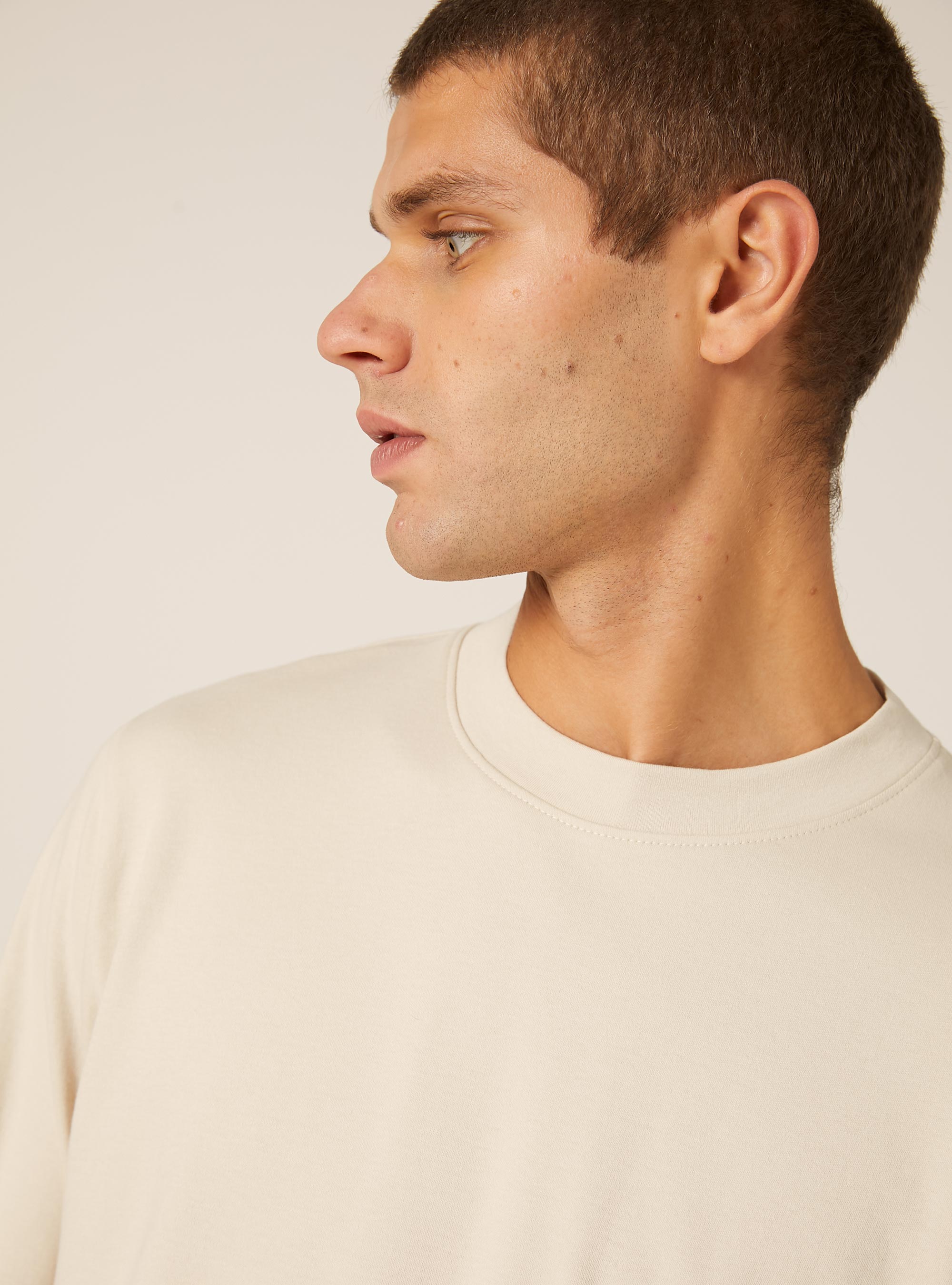 Long-sleeved cotton T-shirt, CR3 CREAM LIGHT