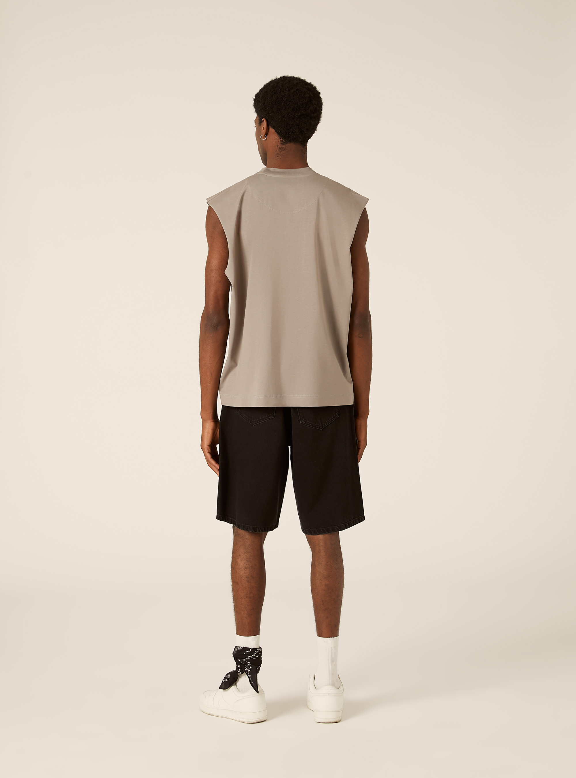 Camiseta sin mangas boxy fit, GY2 GREY MEDIUM