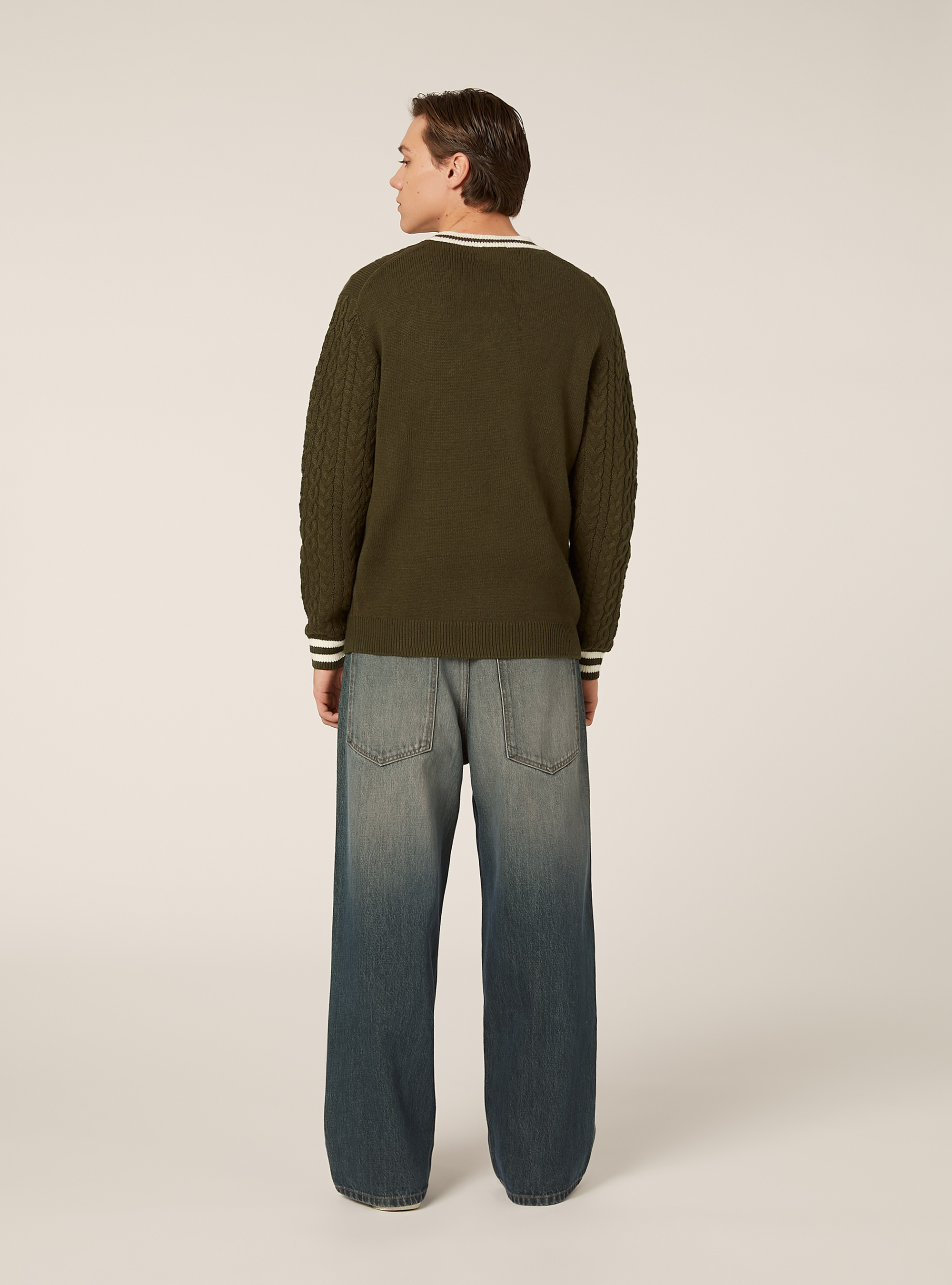 Maglione con con in rib a contrasto, KY2 KAKY MEDIUM