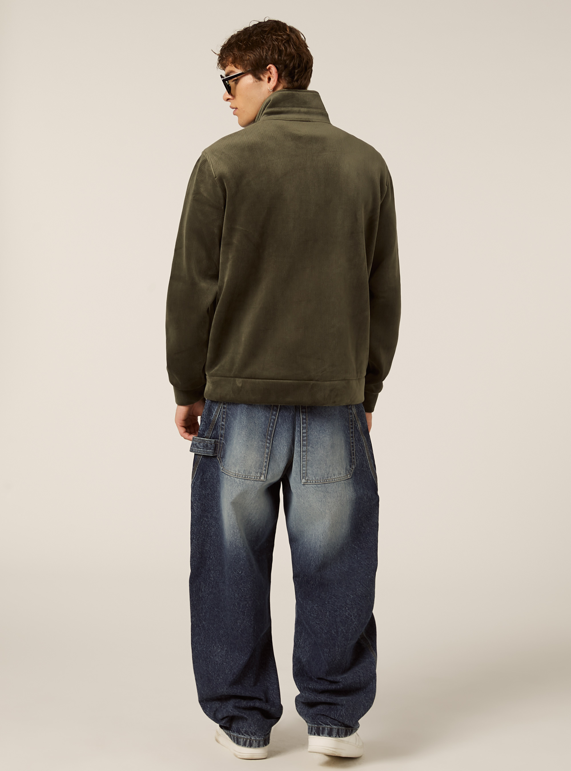 Sudadera con cremallera de pana, KY2 KAKY MEDIUM