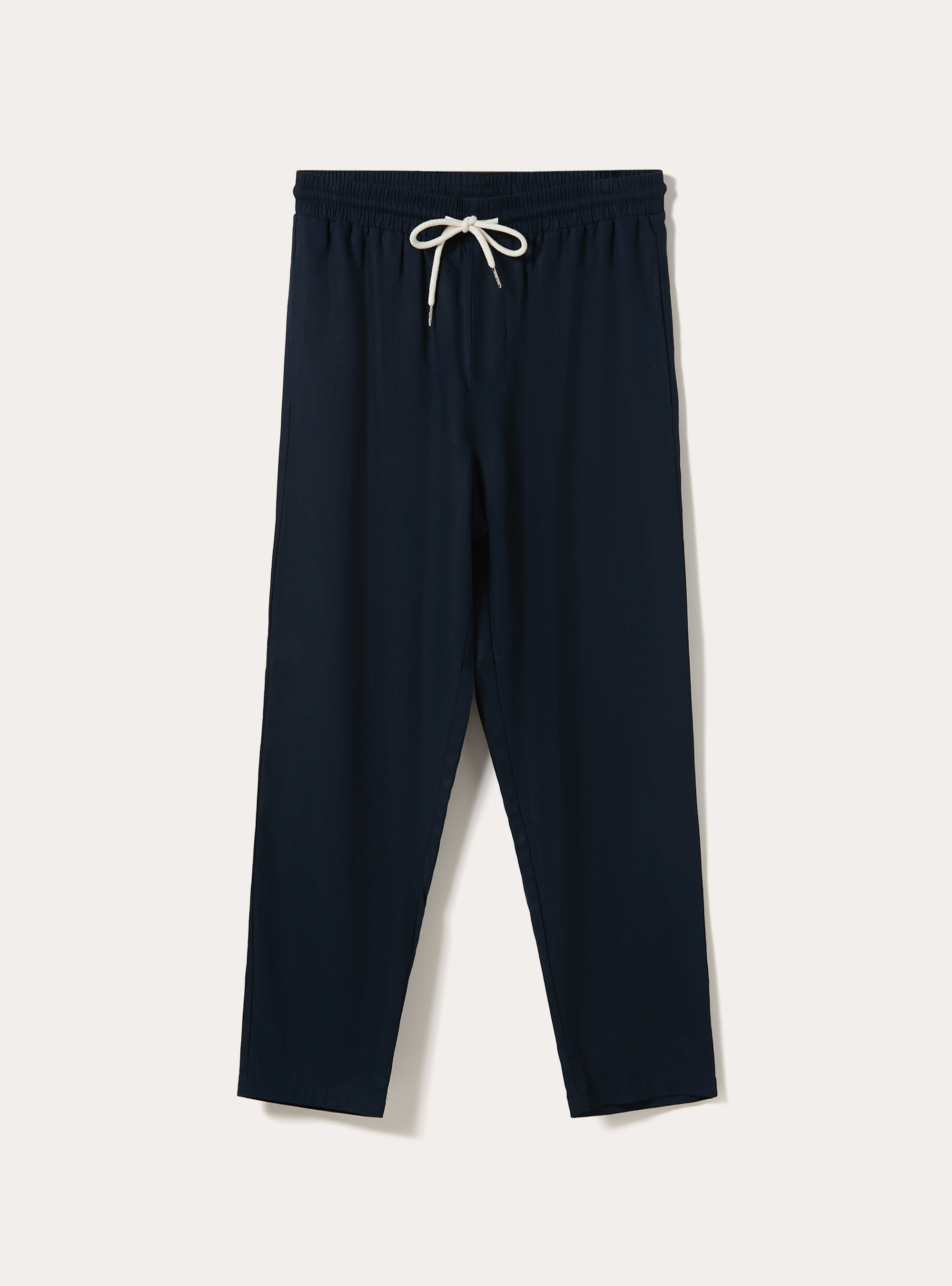 Linen Blend Jogger Trousers, NA1 NAVY DARK