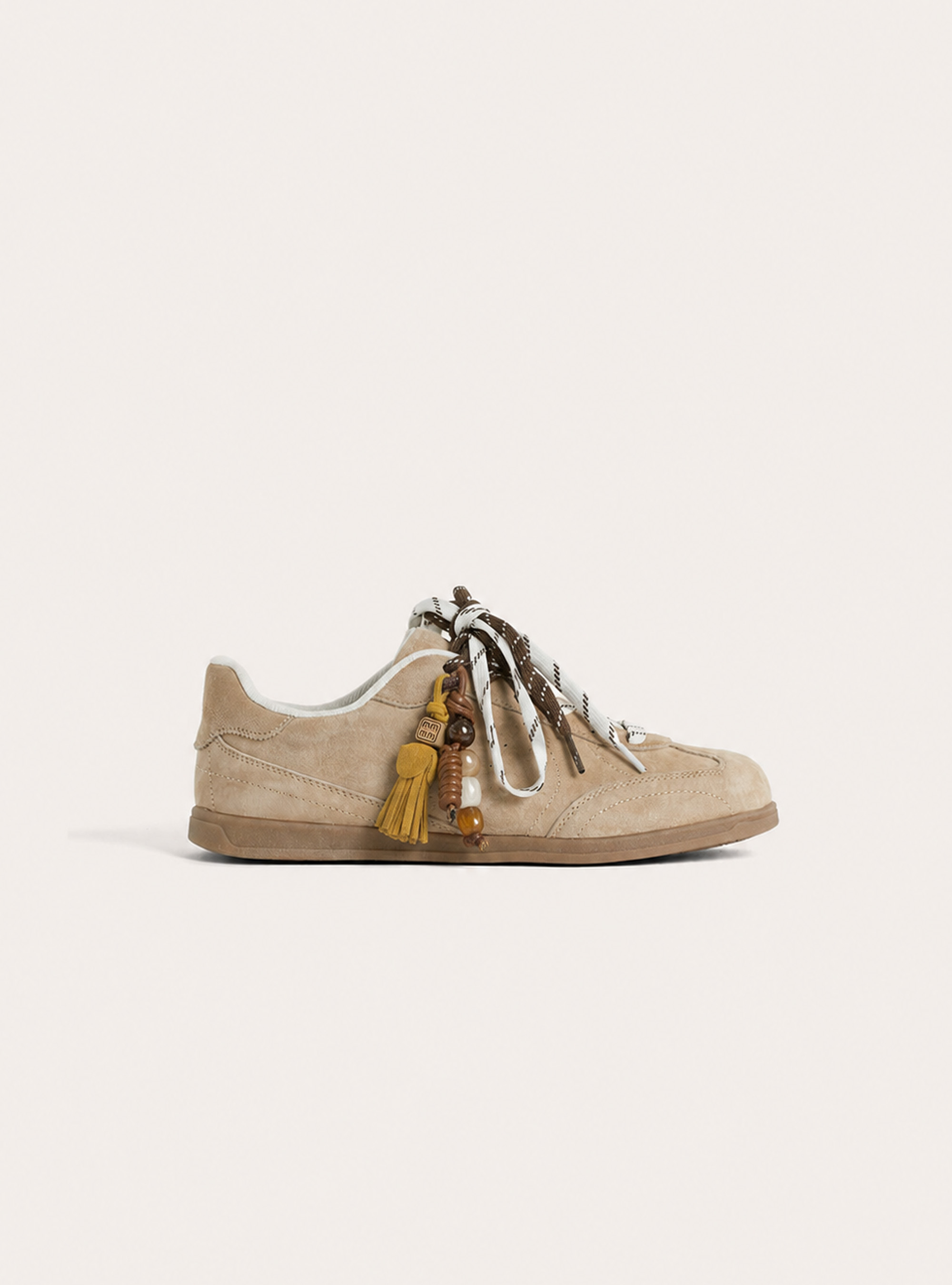 Baskets Effet Su&egrave;de, BG2 BEIGE MEDIUM