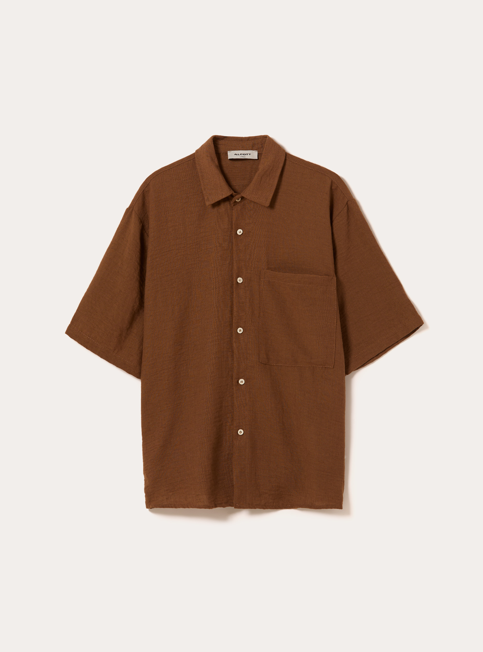 Chemise &agrave; manches courtes avec poche poitrine, TB2 TOBACCO MEDIUM