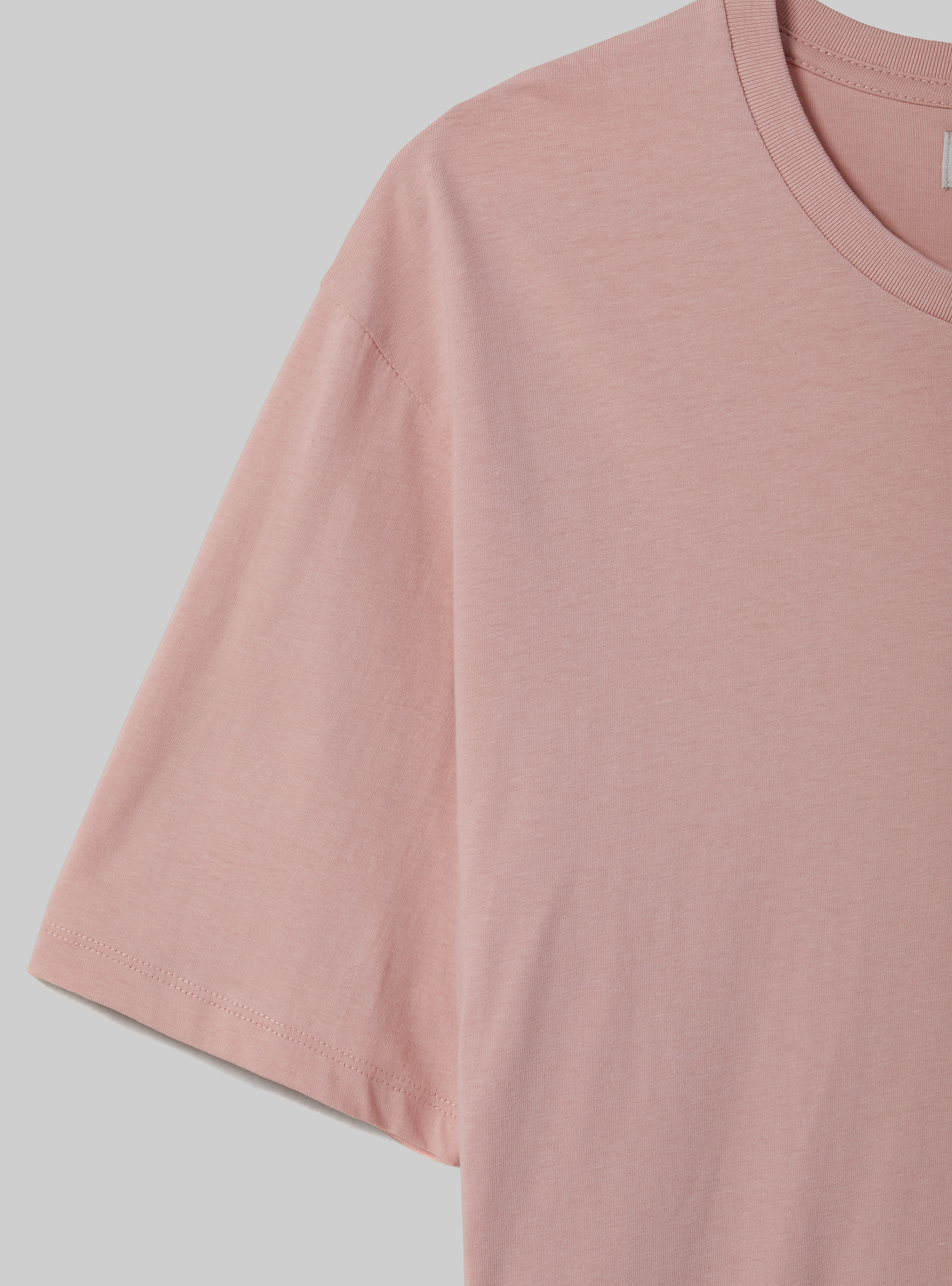 Camiseta de algodón con cuello redondo, PK3 PINK LIGHT