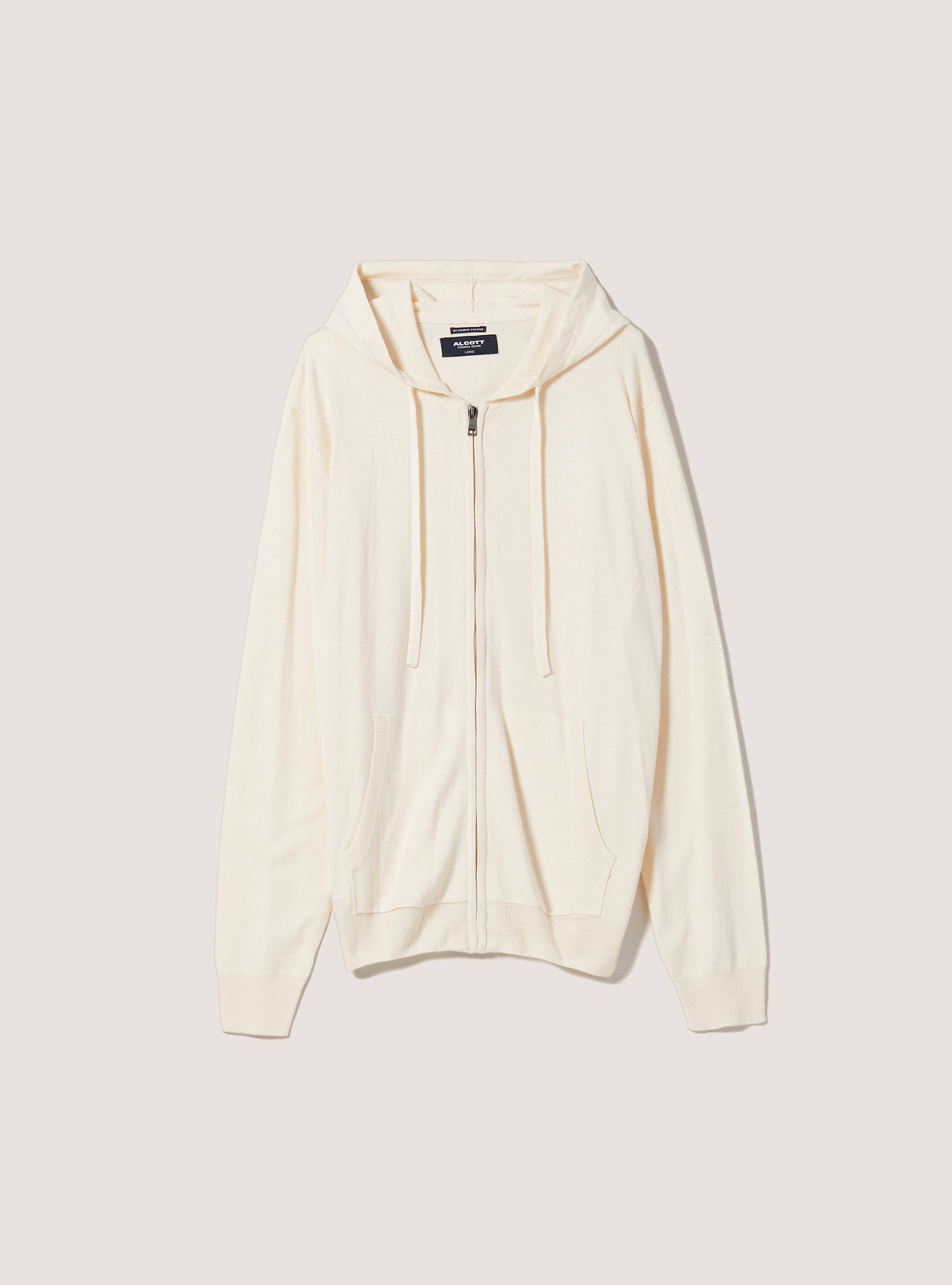 Pullover cardigan with hood, WH1 OFF WHITE