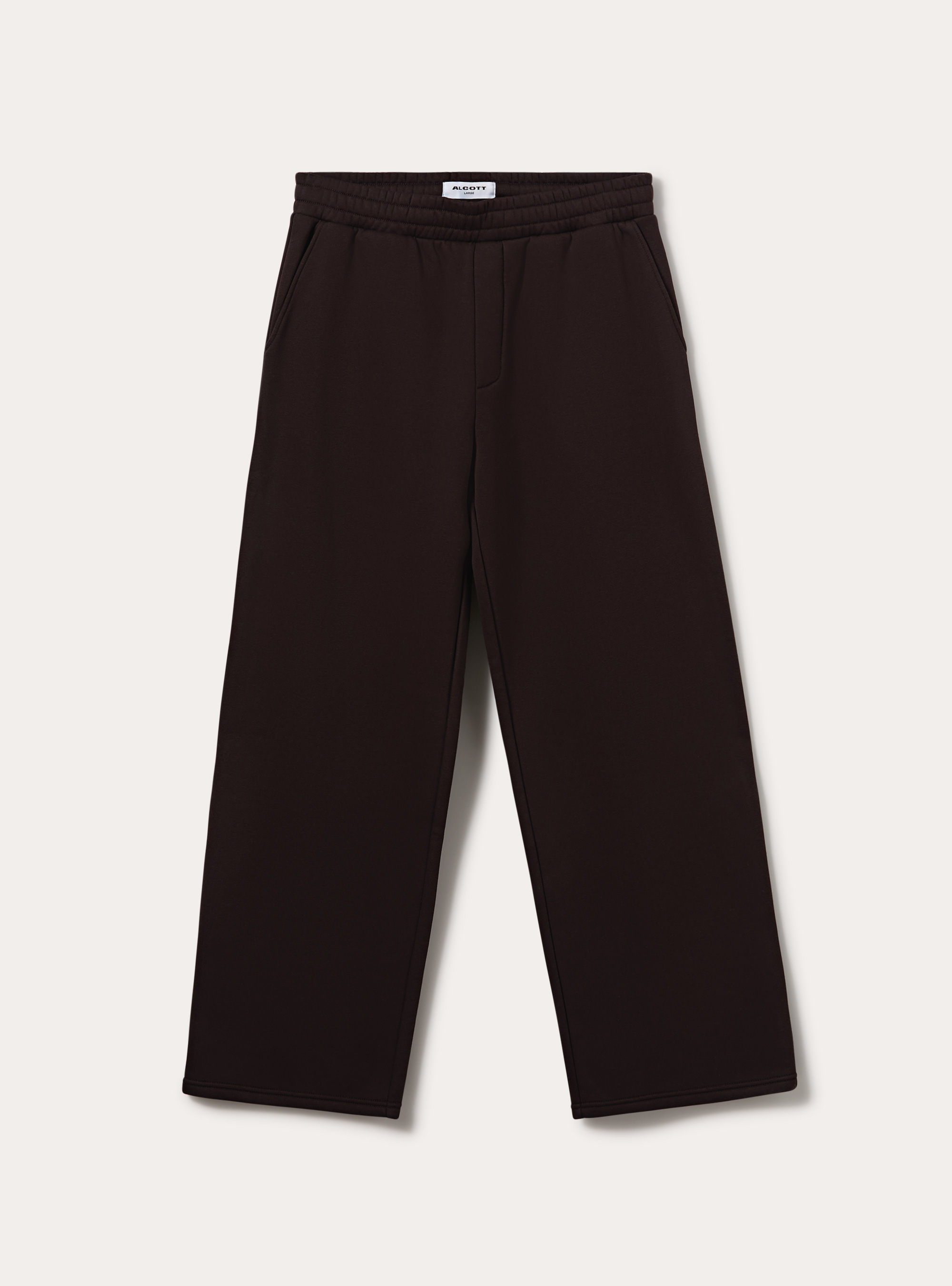 Pantaloni loose in felpa, BR1 BROWN DARK