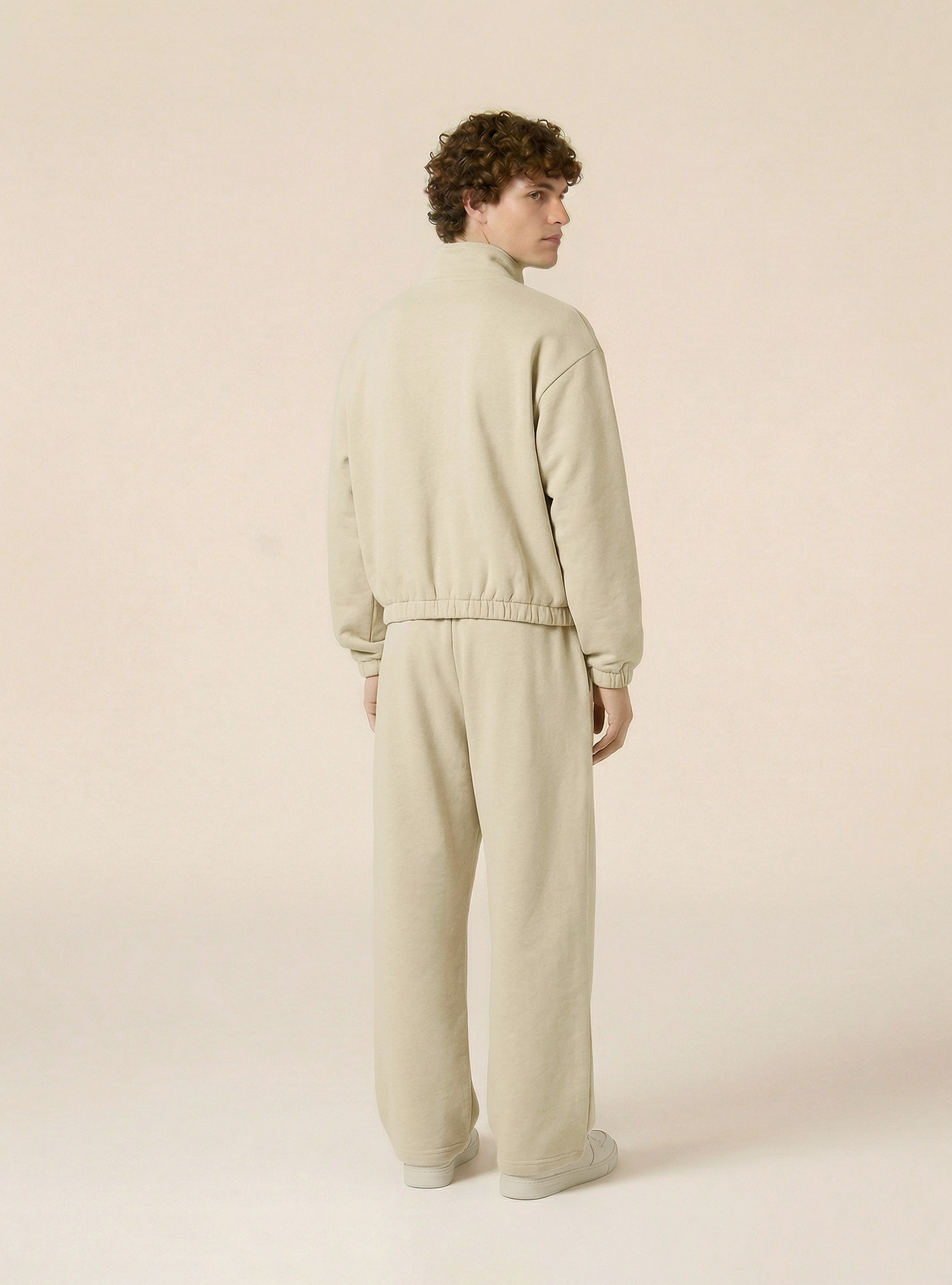 Jogger in felpa baloon fit, BG3 BEIGE LIGHT