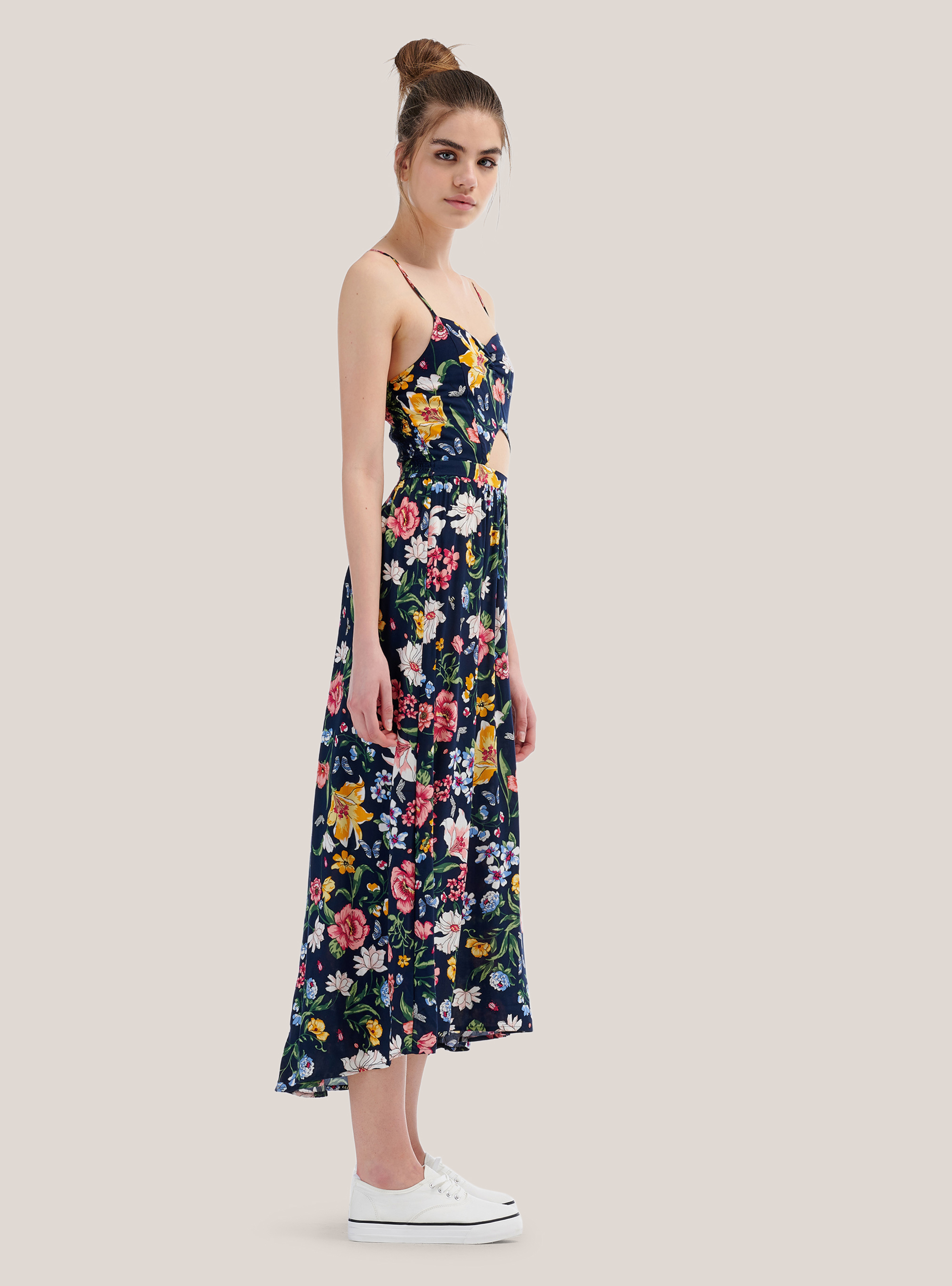 Midi floral dress, MULTICOLOR