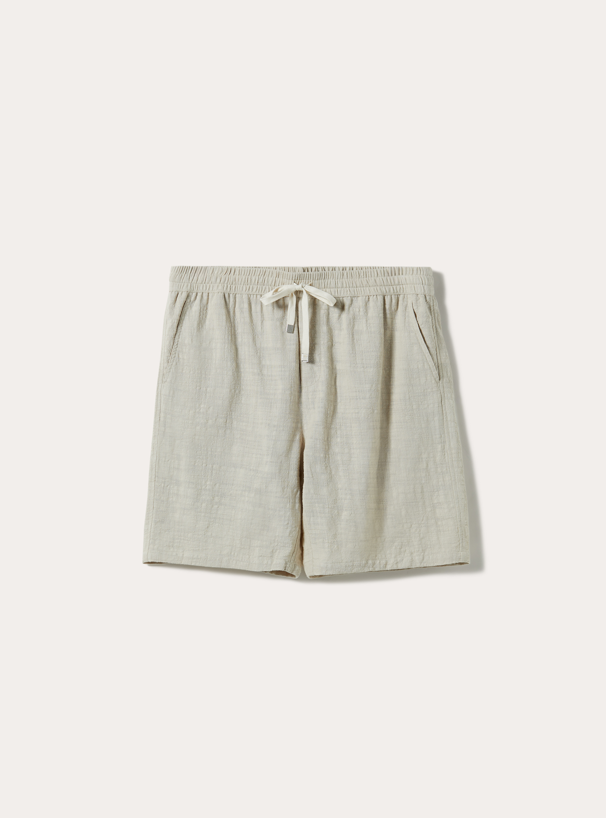 Bermuda en coton avec taille élastiquée, BG3 BEIGE LIGHT