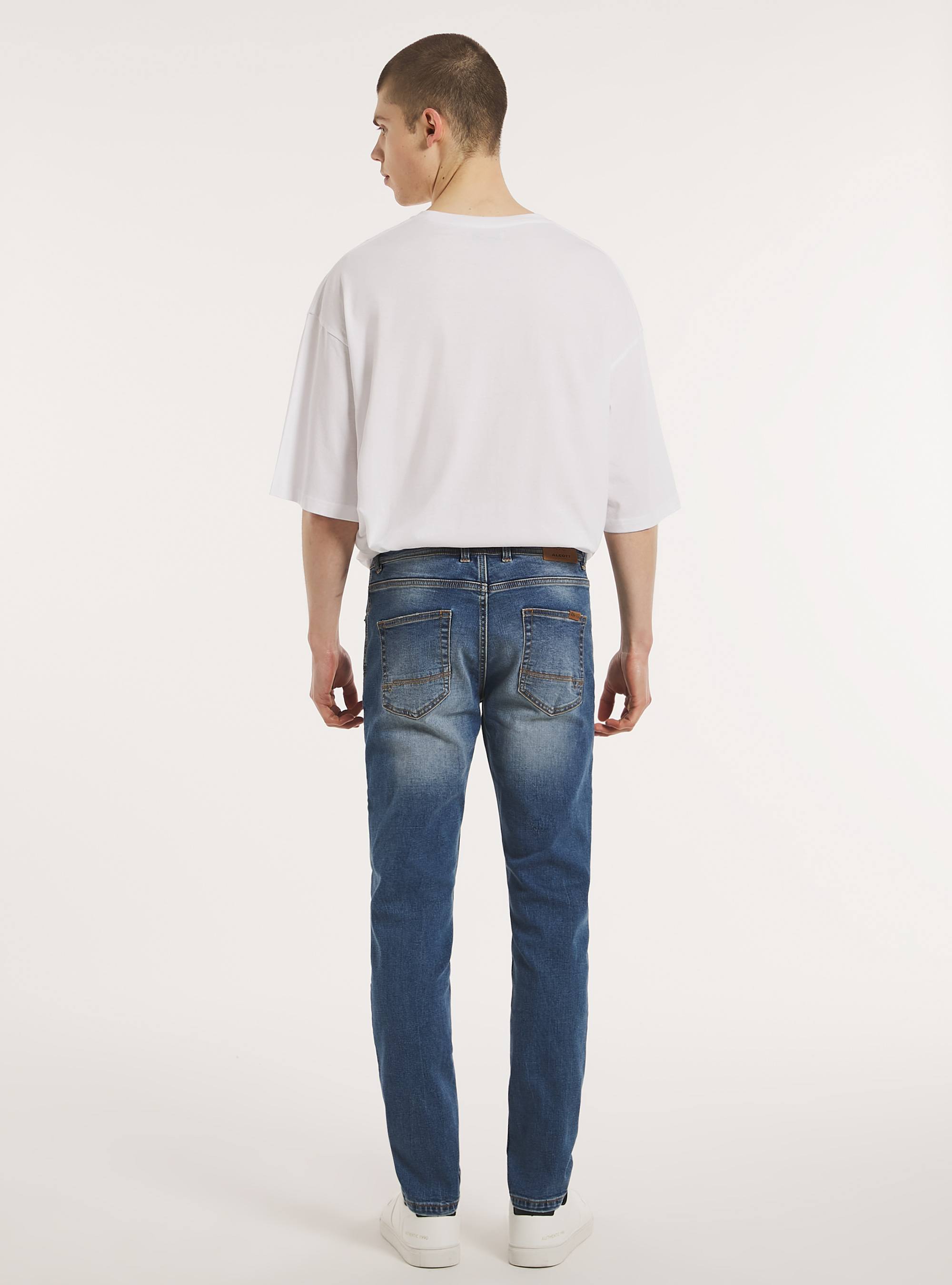 Jeans skinny fit in denim stretch, D003 MEDIUM BLUE