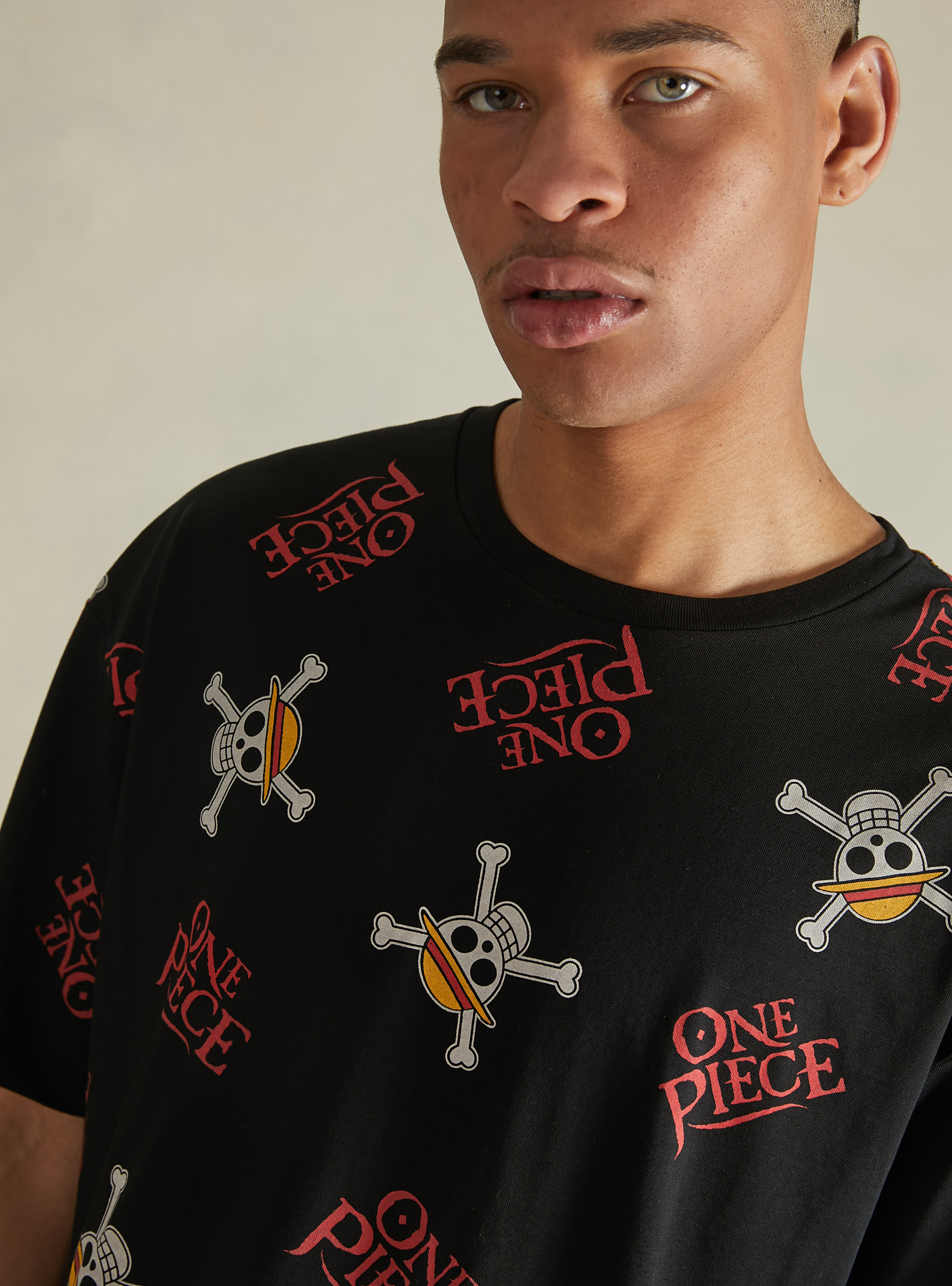 One Piece / Camiseta Alcott all over, BK1 BLACK