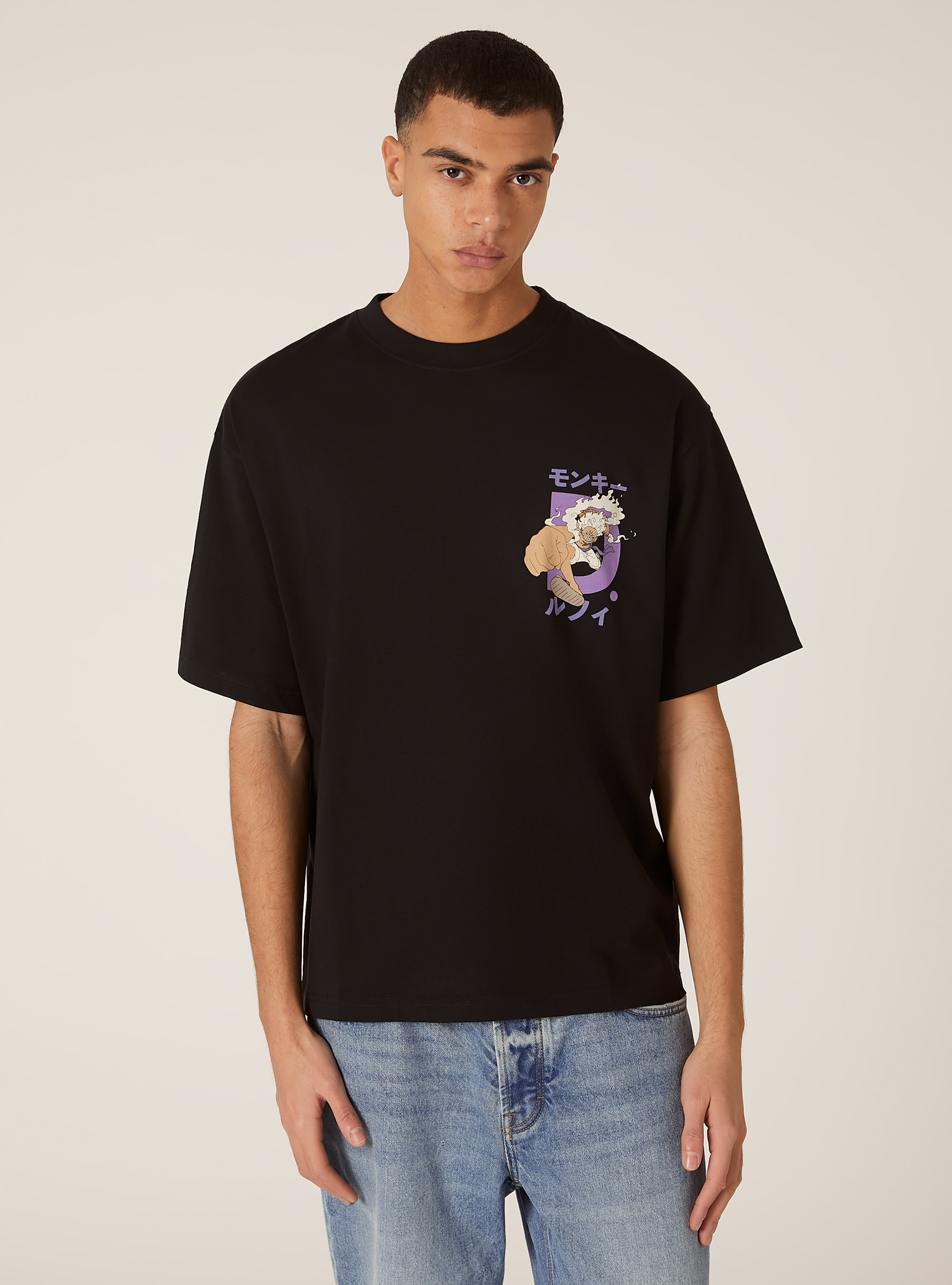 One Piece / Alcott boxy fit T-shirt, BK1 BLACK