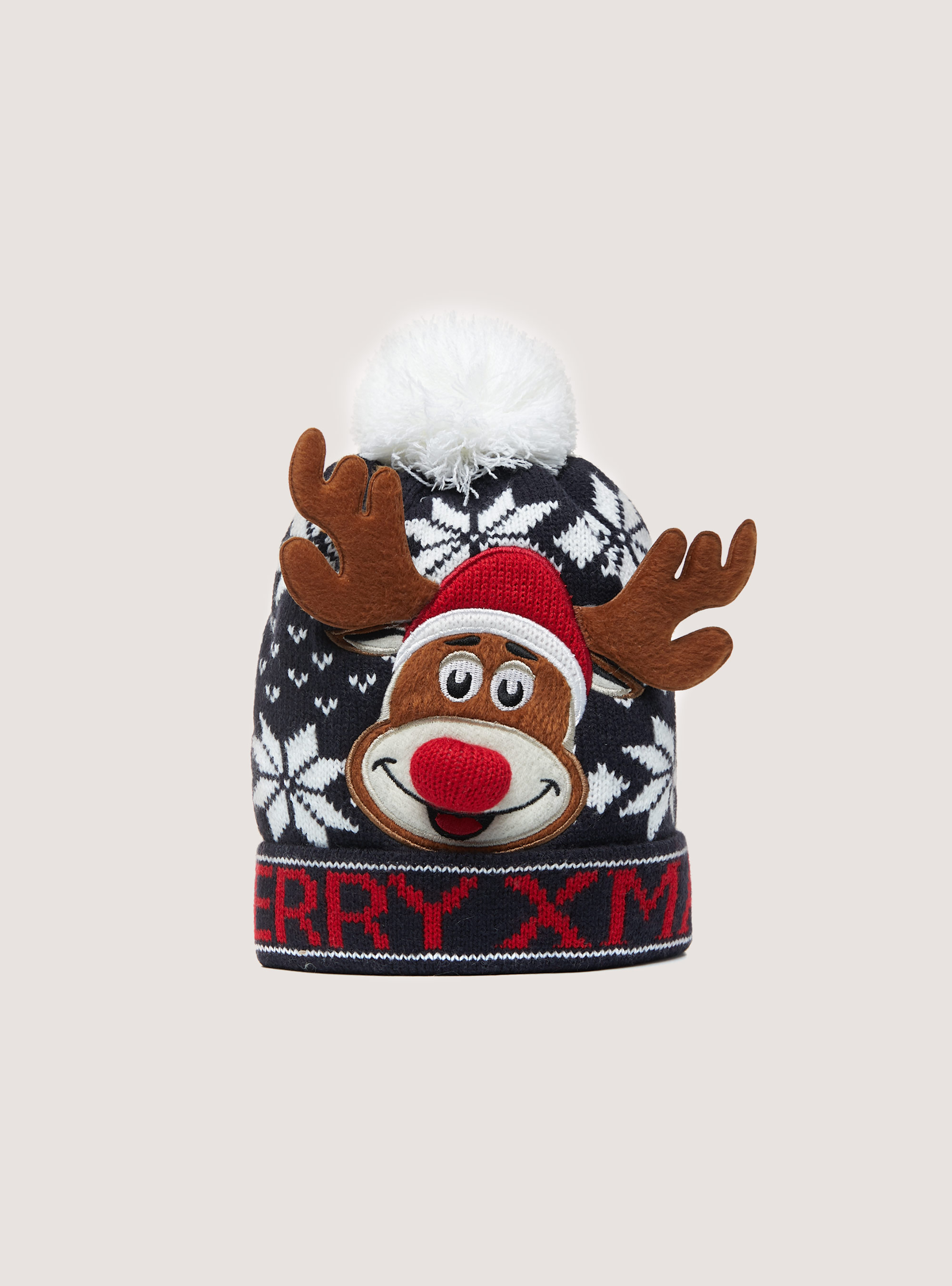 Christmas Family Collection hat with pom-pom, NA1 NAVY DARK