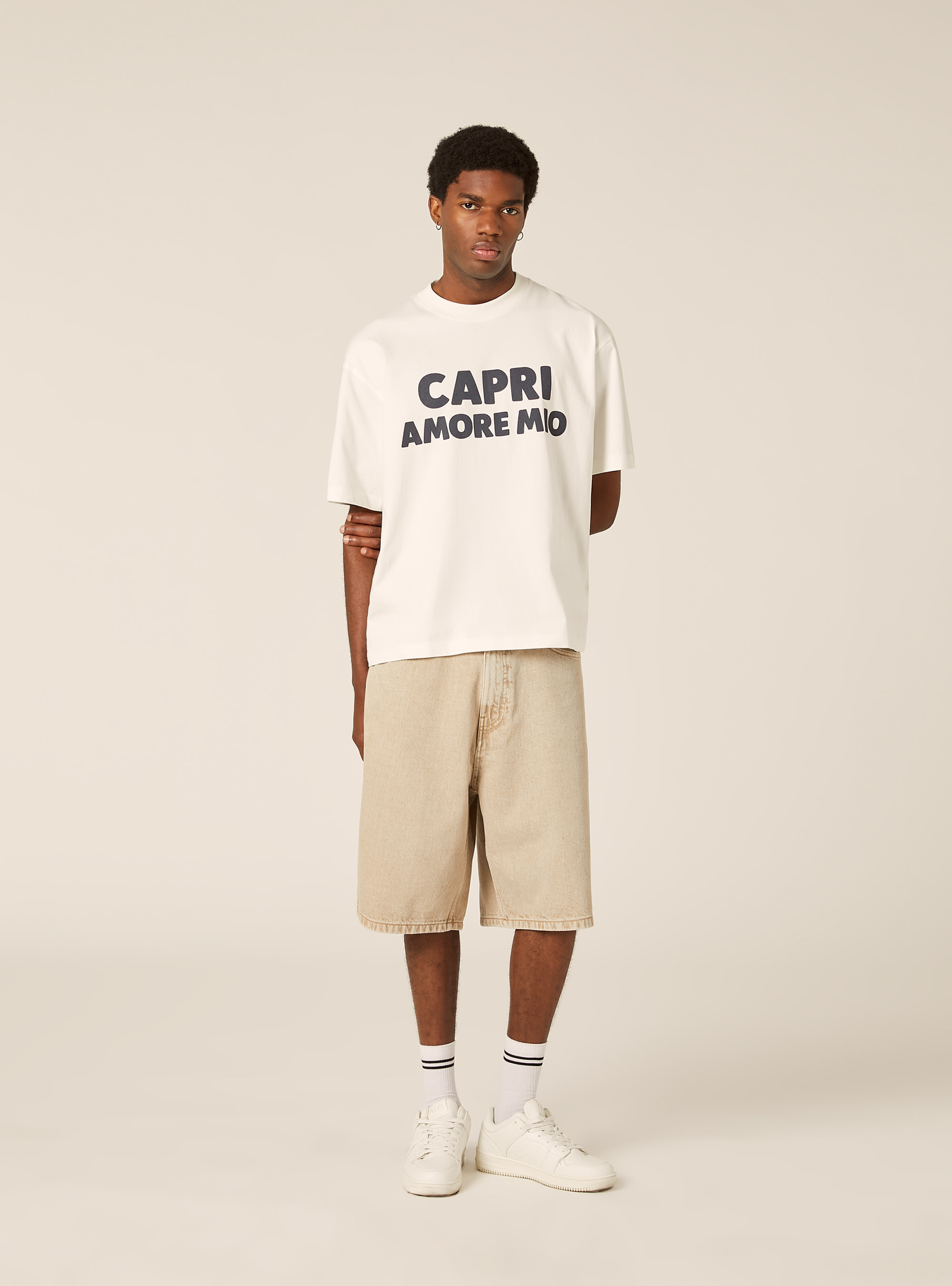 T-shirt boxy capri amore mio, WH2 WHITE