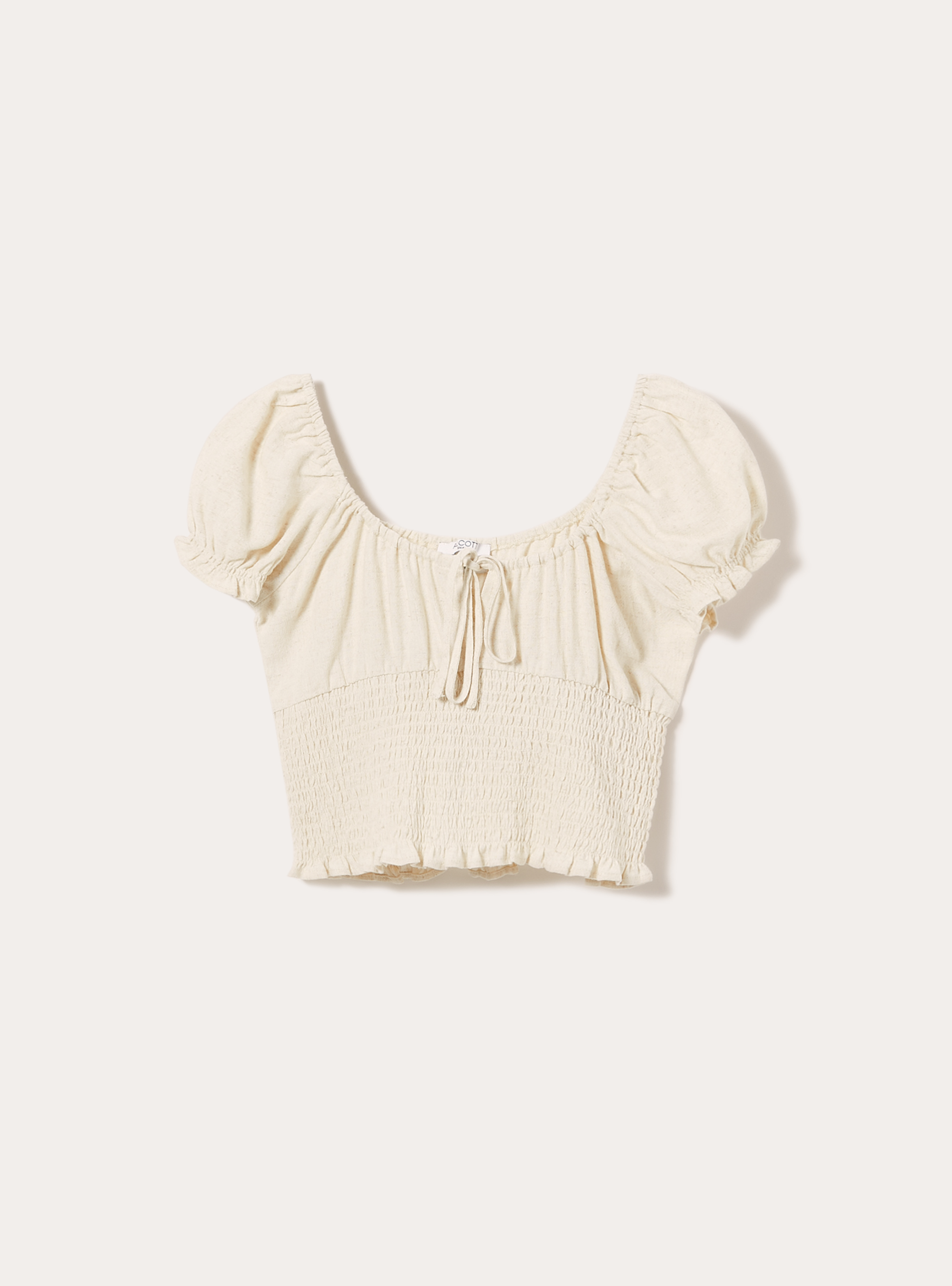 Blouse en lin, MBG3 BEIGE MEL LIGHT