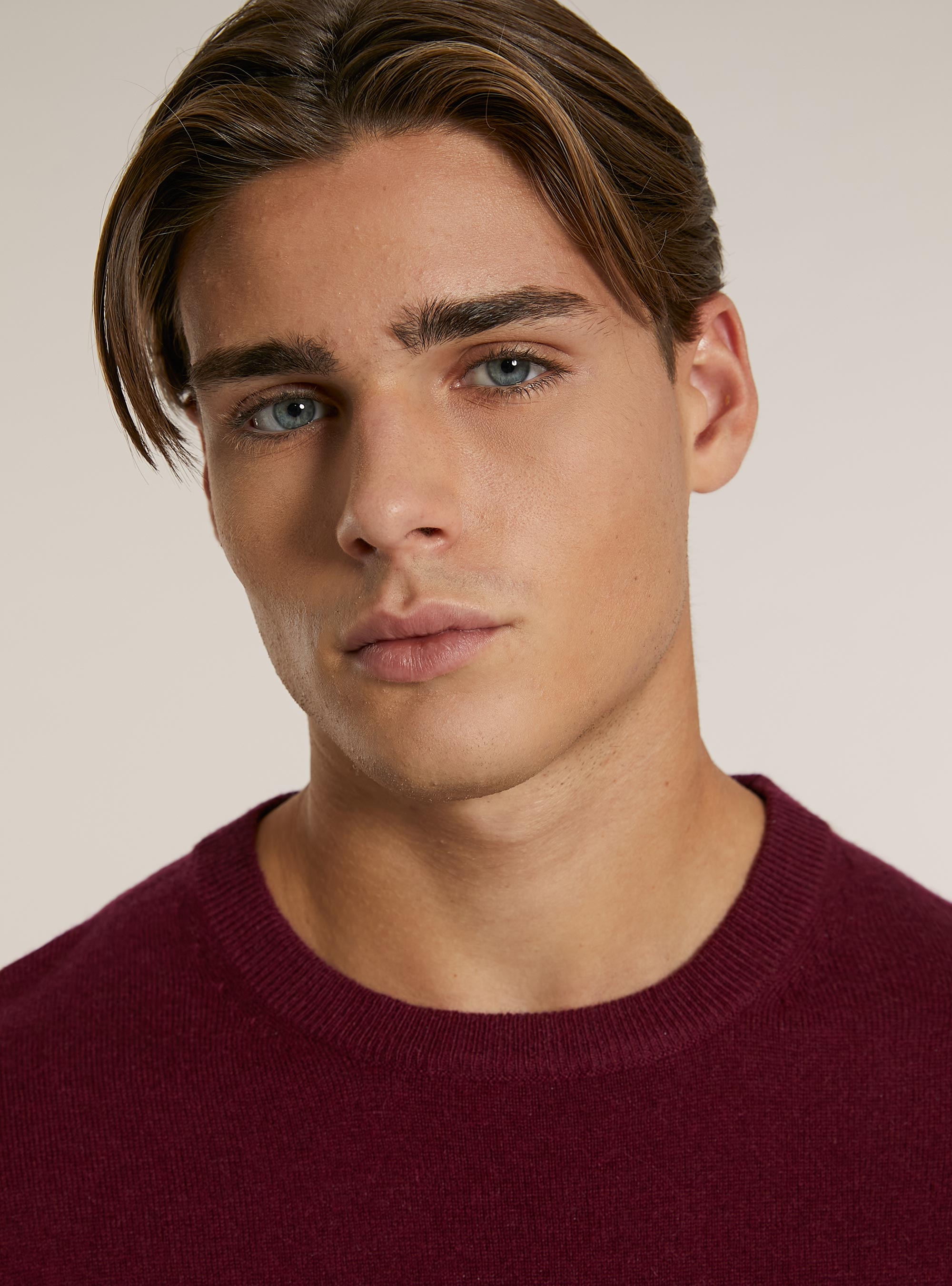 Cashmere-blend pullover, BO2 BORDEAUX MEDIUM