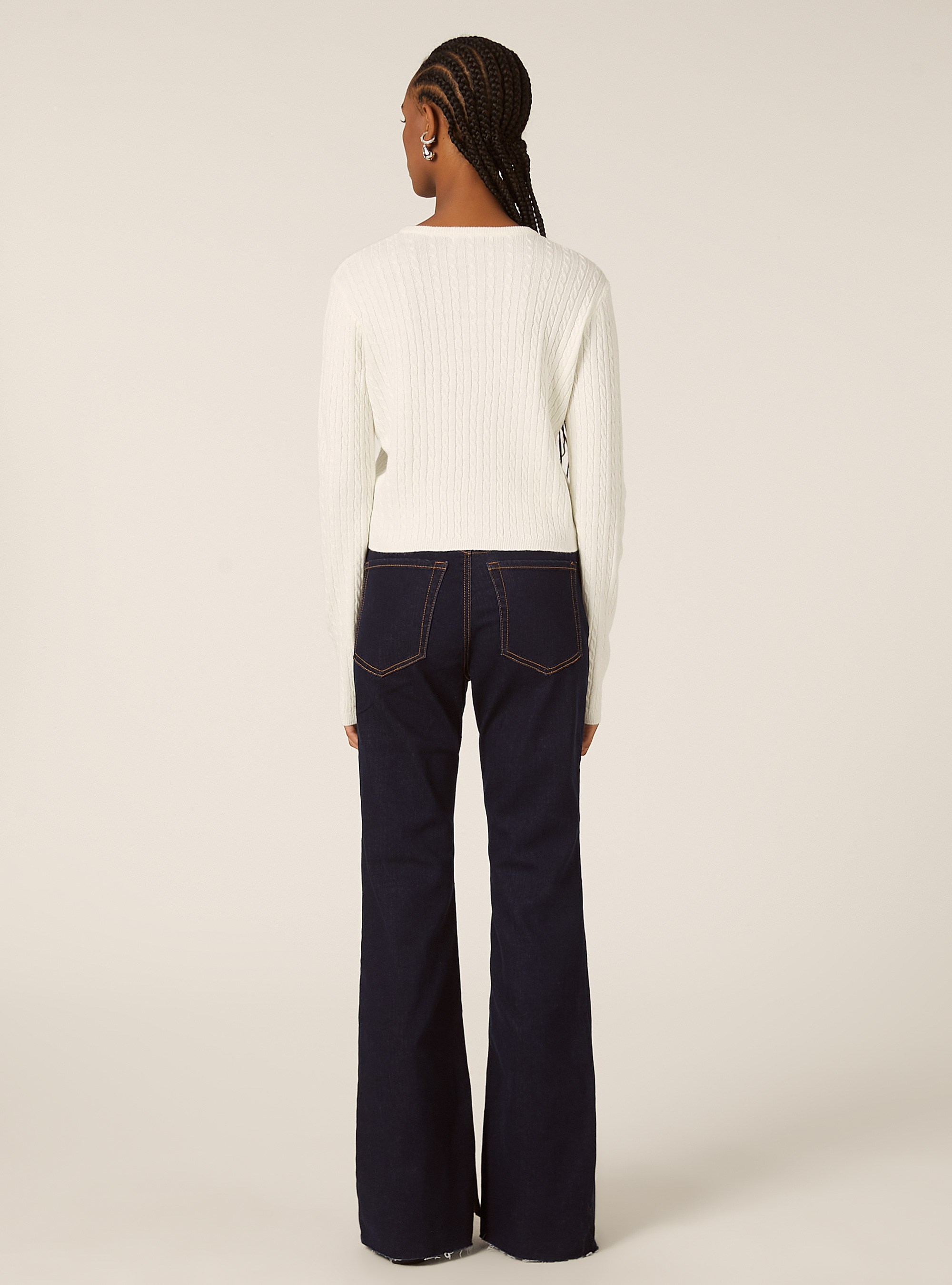 Cardigan trecce, WH2 WHITE