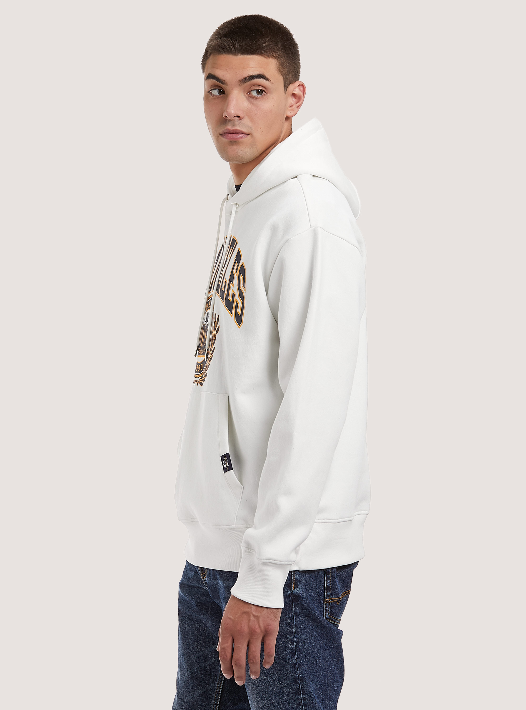 College Print Hoodie, WH2 WHITE