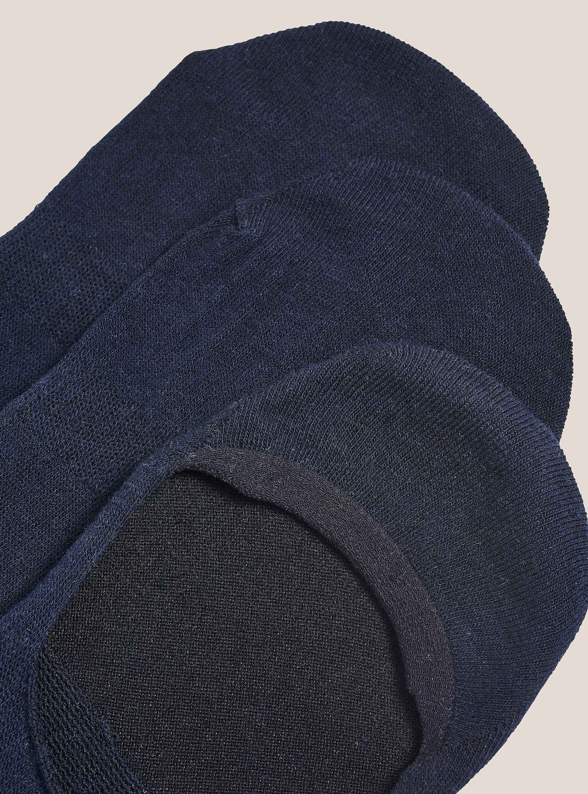 Calzini fantasmini set 3 paia, AZUL MARINO