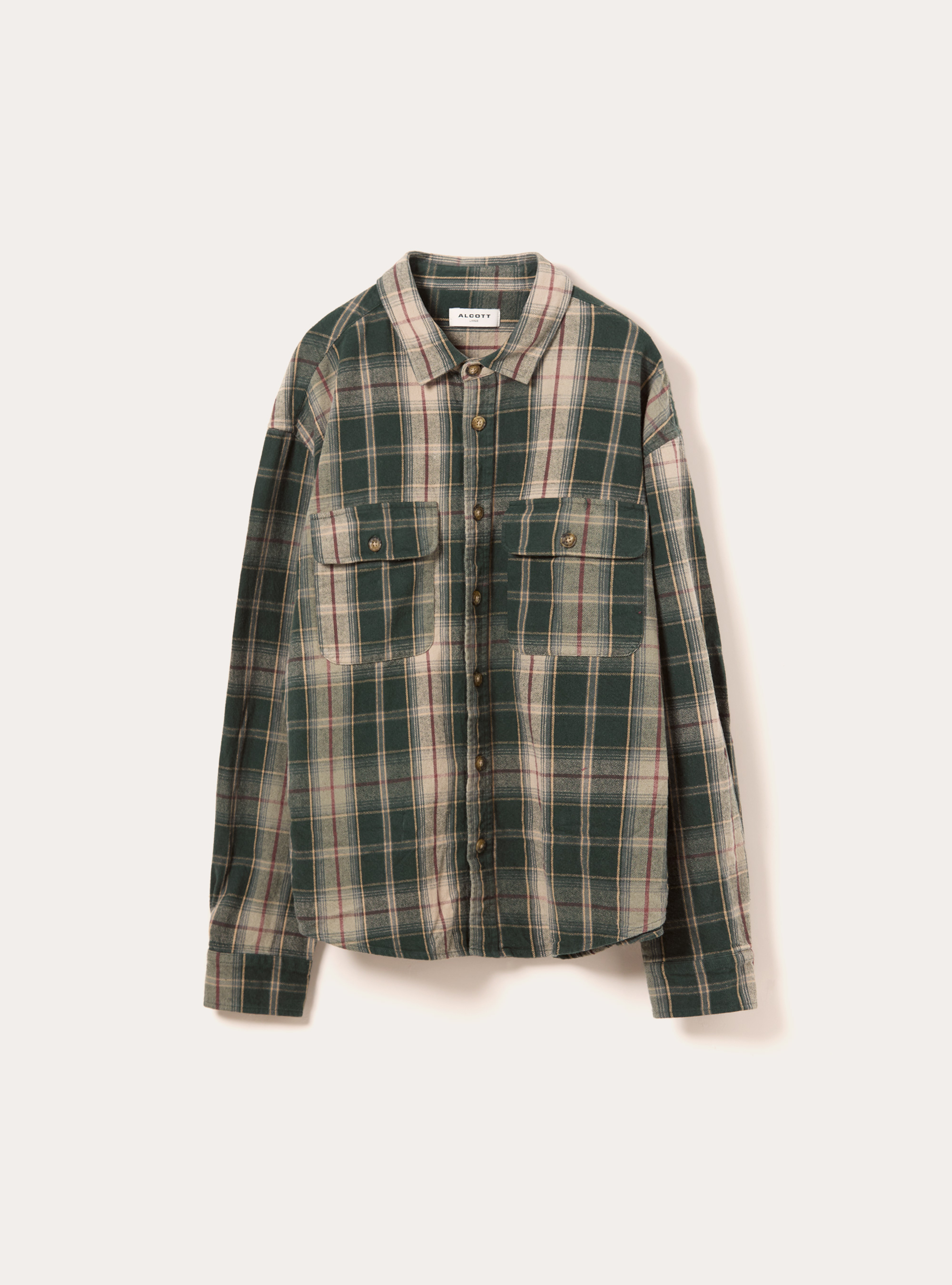 Camicia flanella quadri, GN1 GREEN DARK